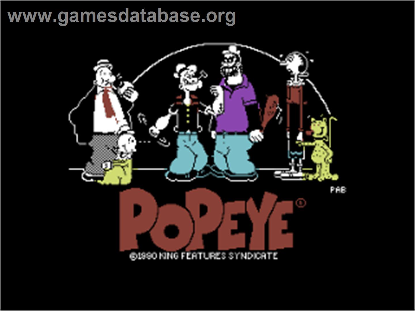 Popeye 2 - Commodore 64 - Artwork - Title Screen