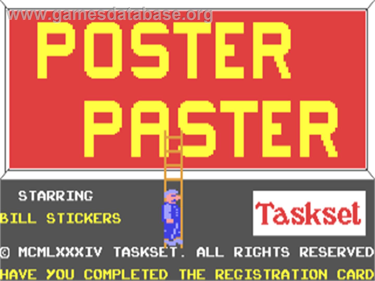 Poster Paster - Commodore 64 - Artwork - Title Screen