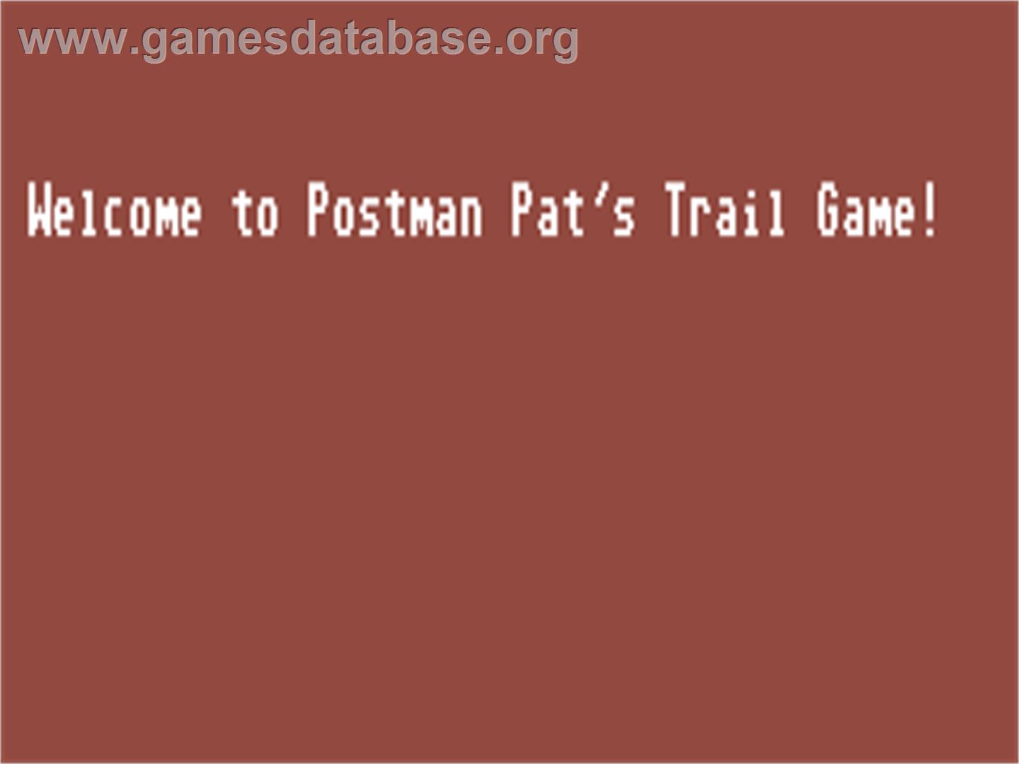 Postman Pat's Trail Game - Commodore 64 - Artwork - Title Screen