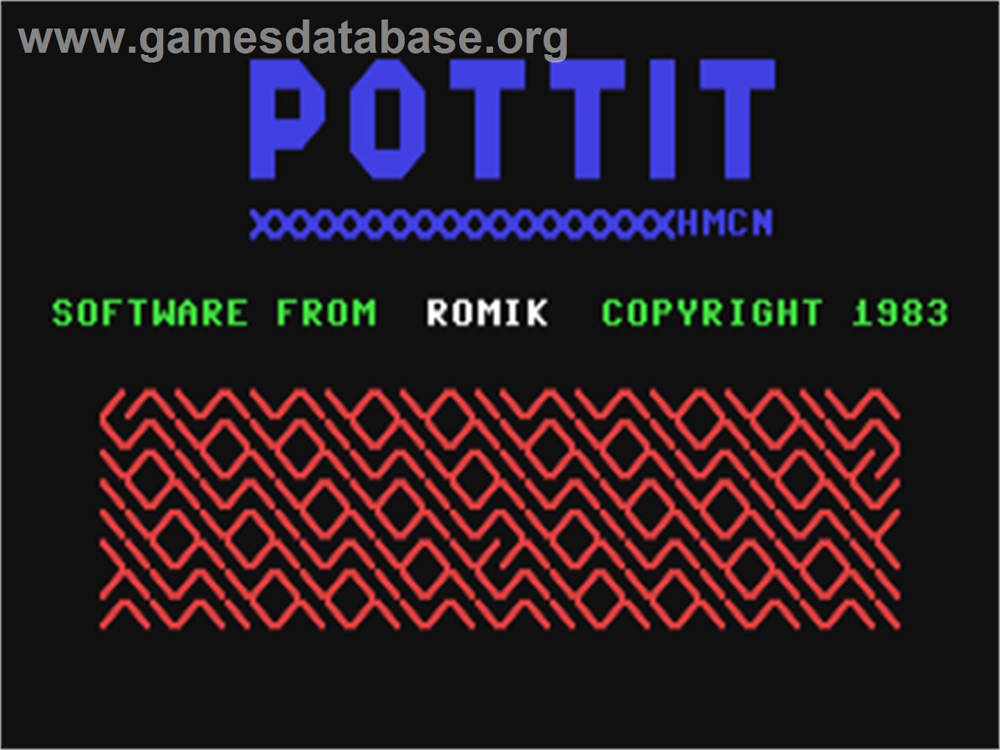 Pottit - Commodore 64 - Artwork - Title Screen