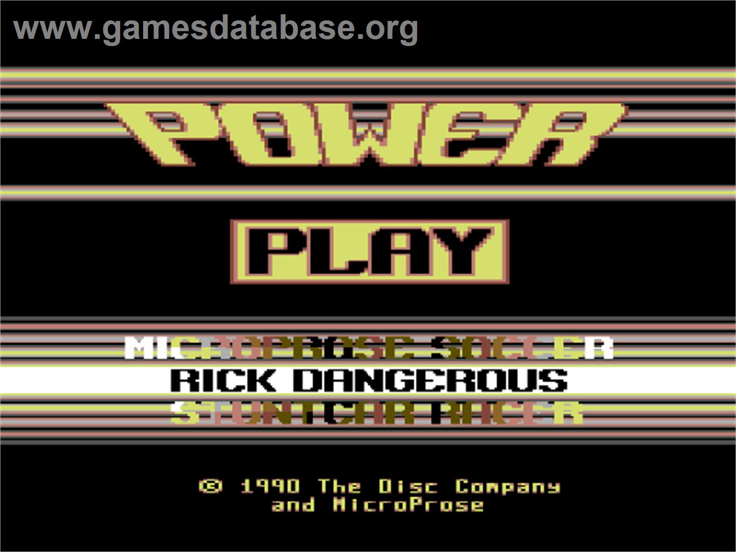 Power Play (Interface Publications) - Commodore 64 - Artwork - Title Screen