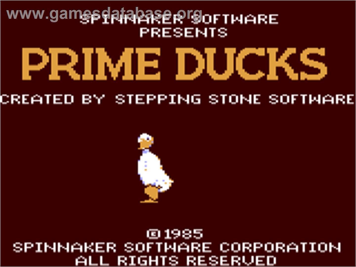 Prime Ducks - Commodore 64 - Artwork - Title Screen