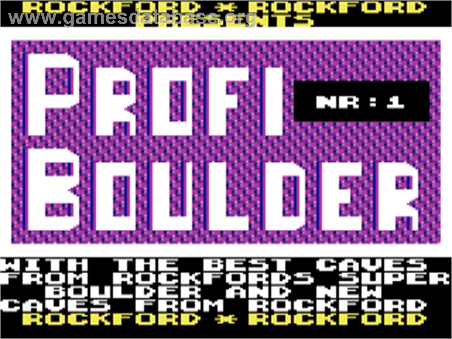 Profi Boulder 001 - Commodore 64 - Artwork - Title Screen
