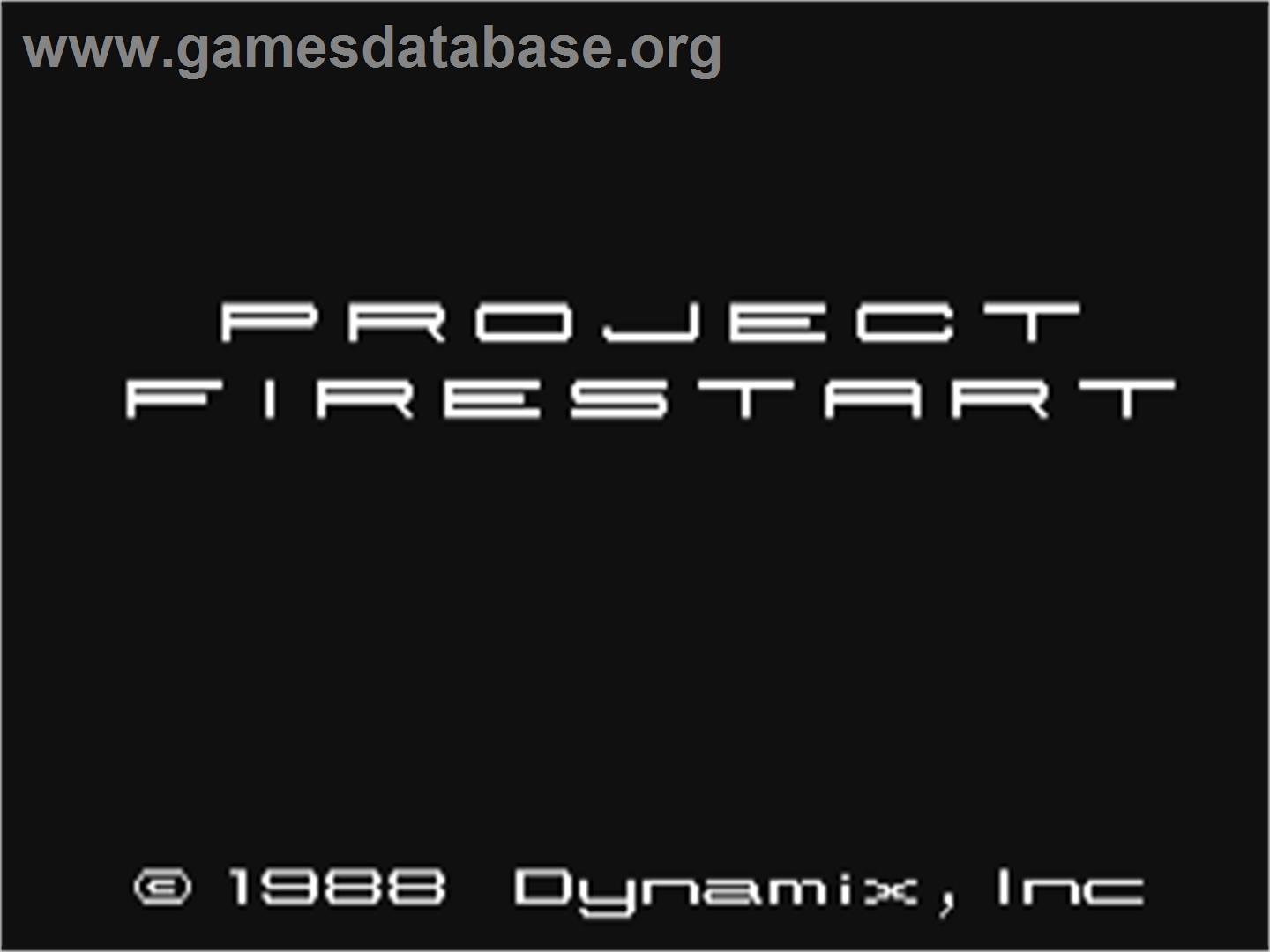 Project Firestart - Commodore 64 - Artwork - Title Screen