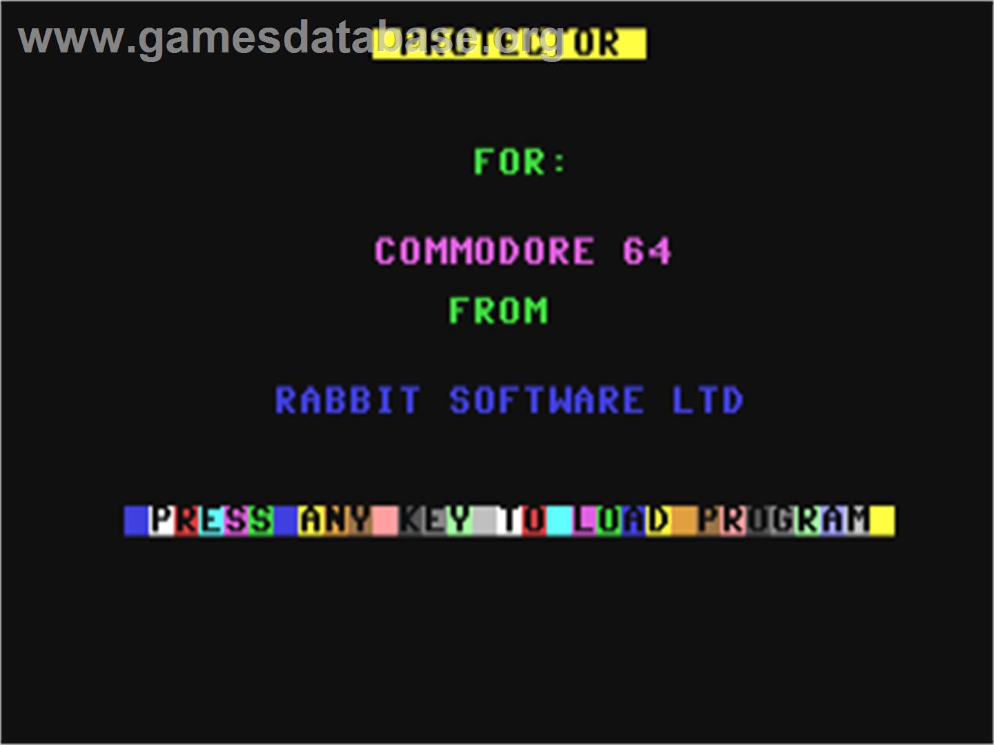 Protector (Rabbit Software) - Commodore 64 - Artwork - Title Screen
