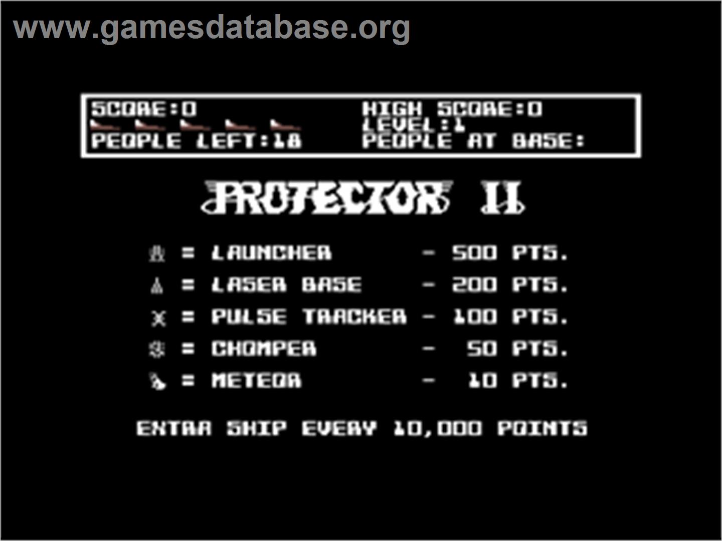 Protector 2 - Commodore 64 - Artwork - Title Screen