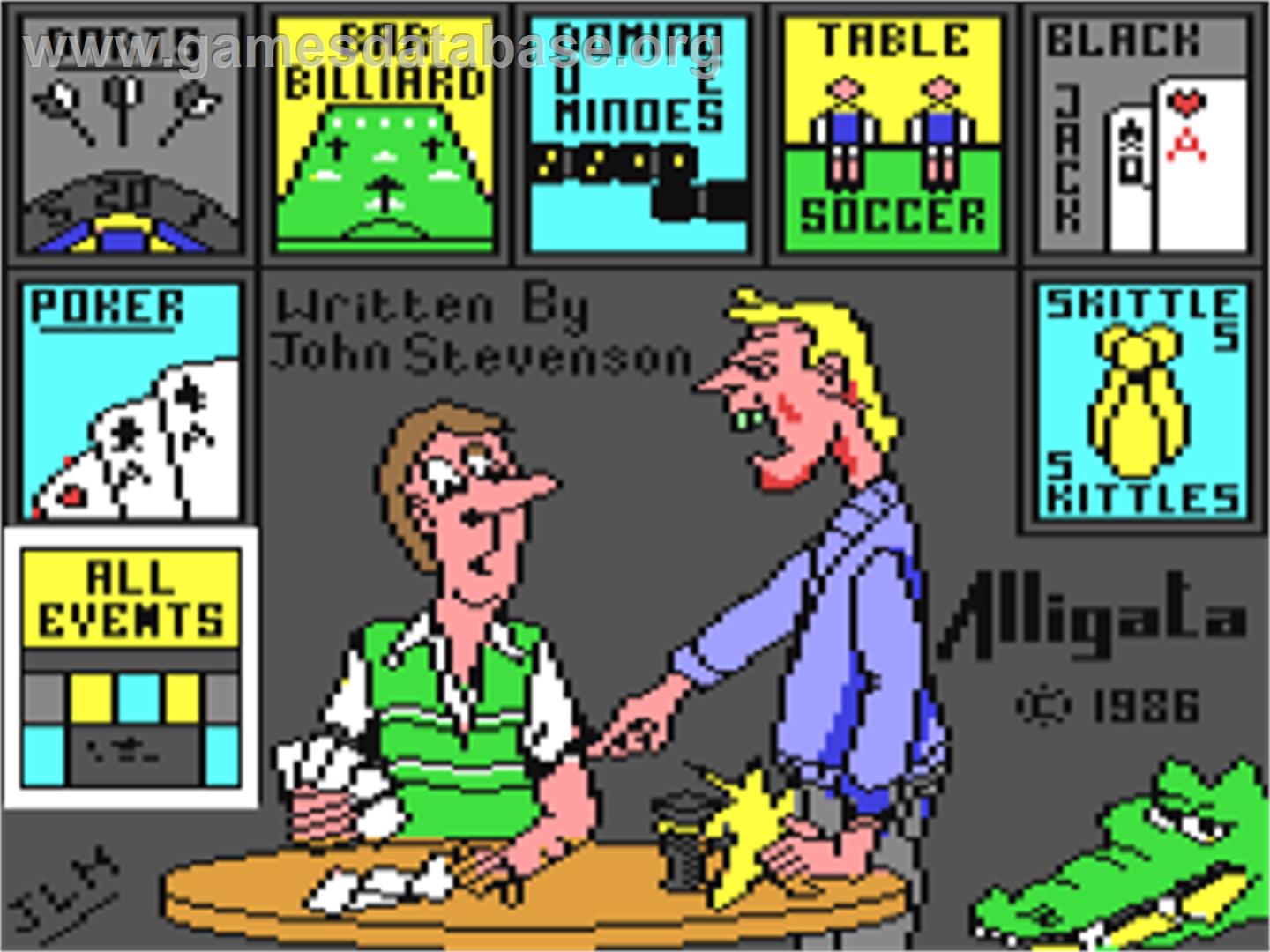 Pub Games - Commodore 64 - Artwork - Title Screen