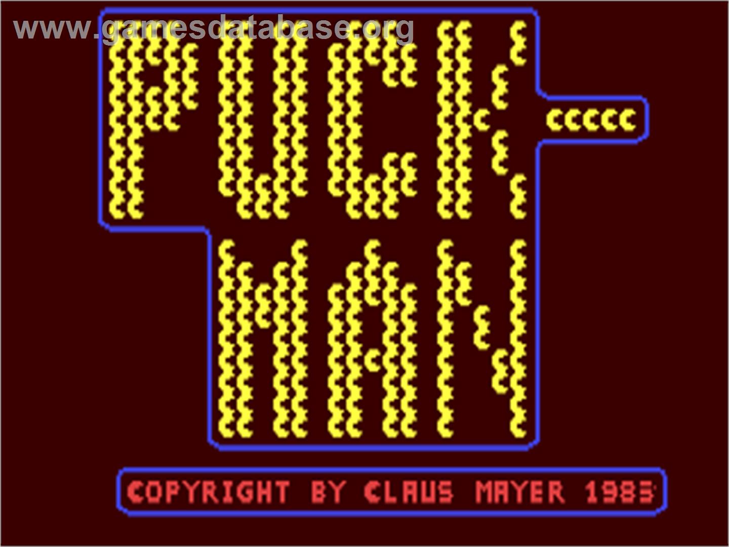 Puck-man - Commodore 64 - Artwork - Title Screen