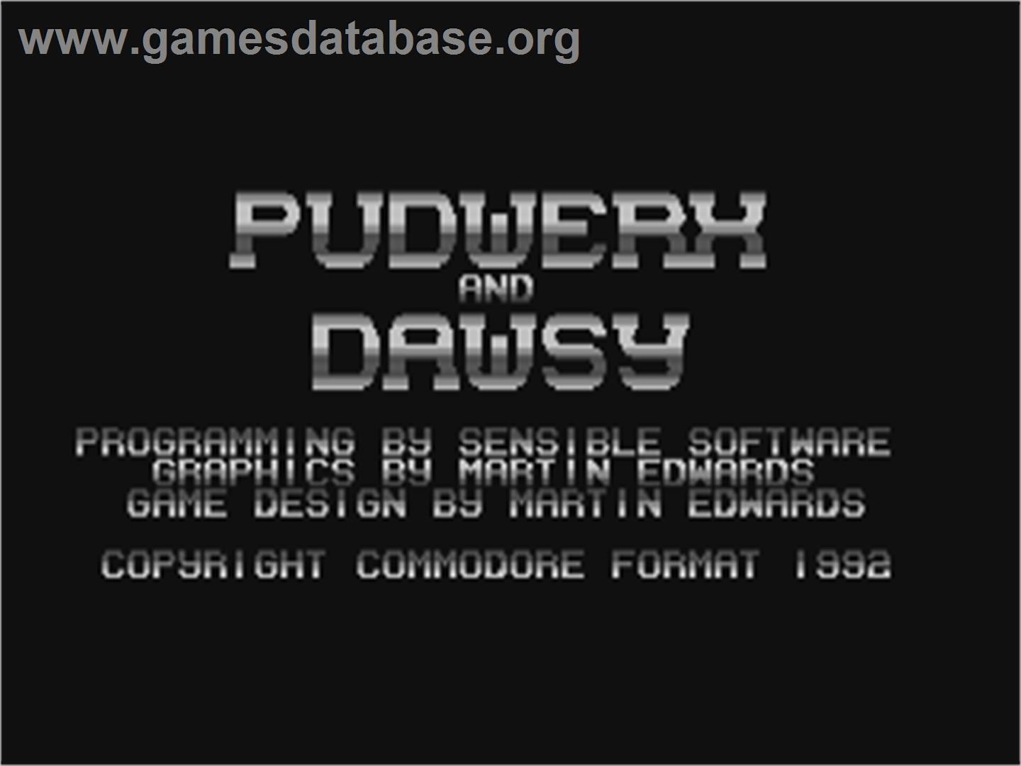 Pudwerx And Dawsy - Commodore 64 - Artwork - Title Screen