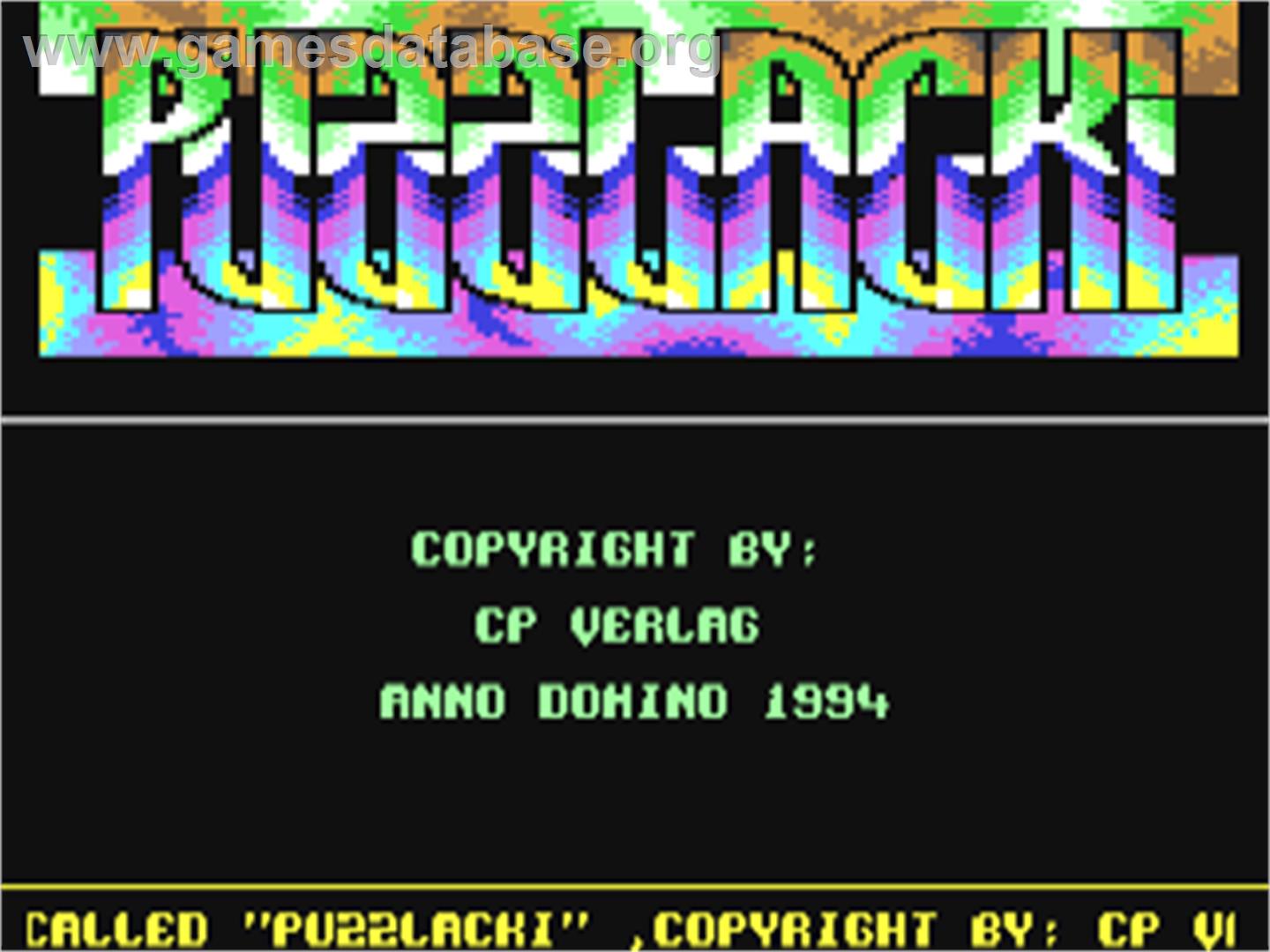 Puzzlacki - Commodore 64 - Artwork - Title Screen