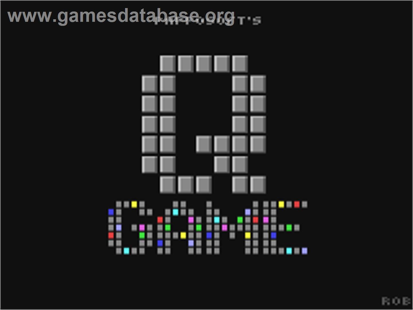 Q-Game - Commodore 64 - Artwork - Title Screen