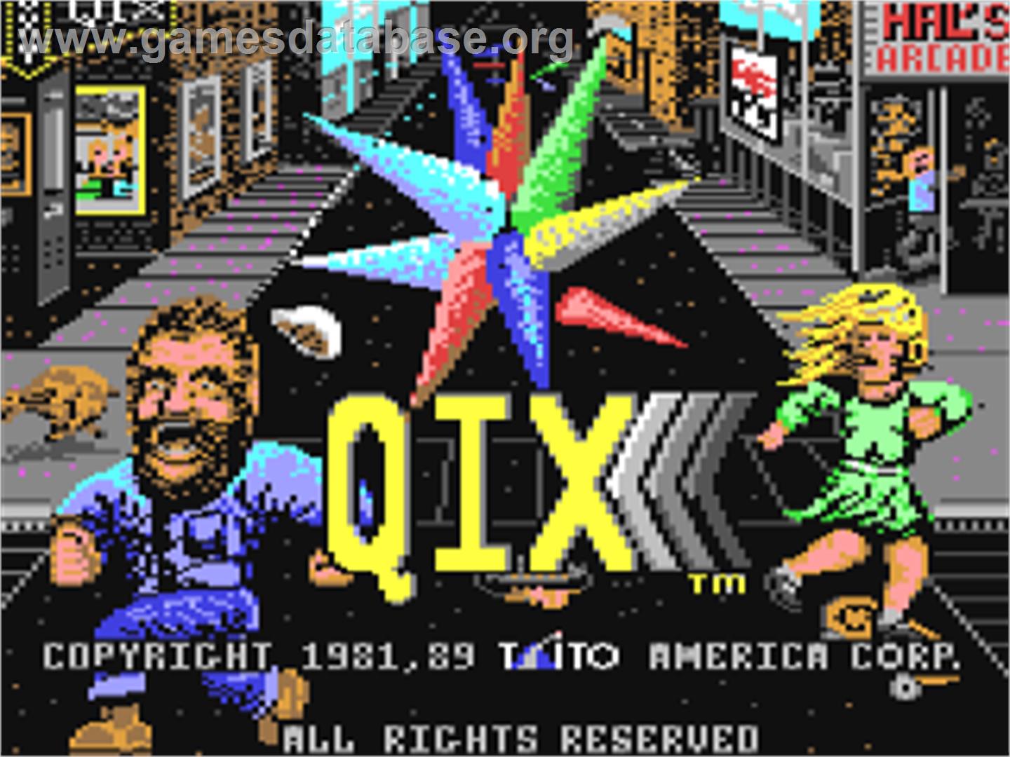 QIX - Commodore 64 - Artwork - Title Screen