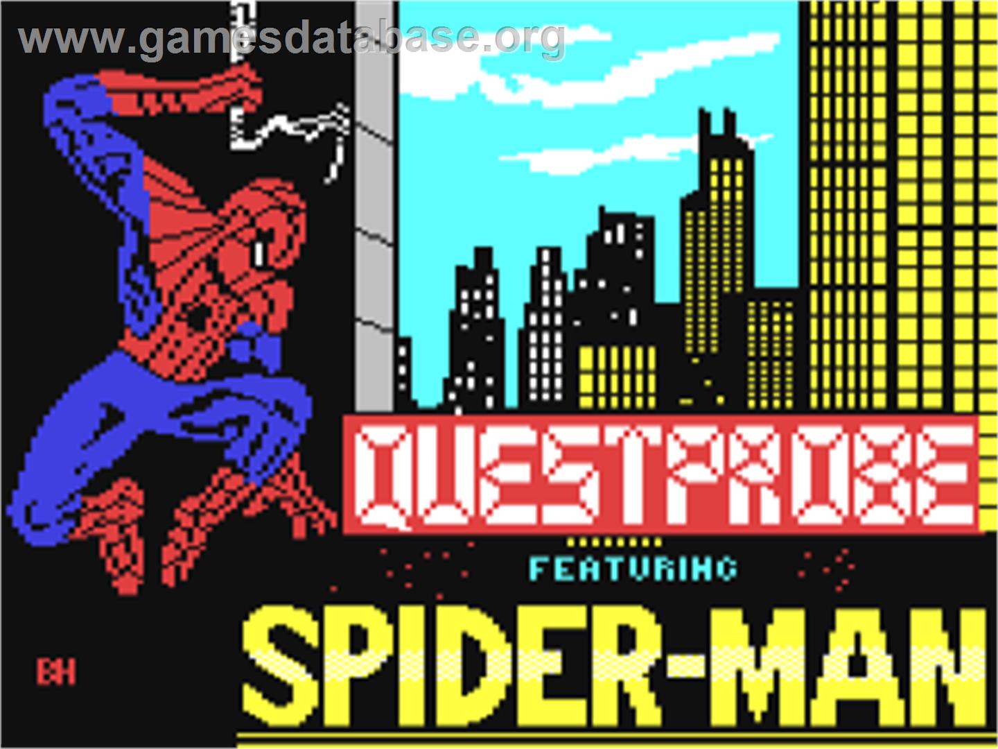 Questprobe Featuring Spider-Man - Commodore 64 - Artwork - Title Screen