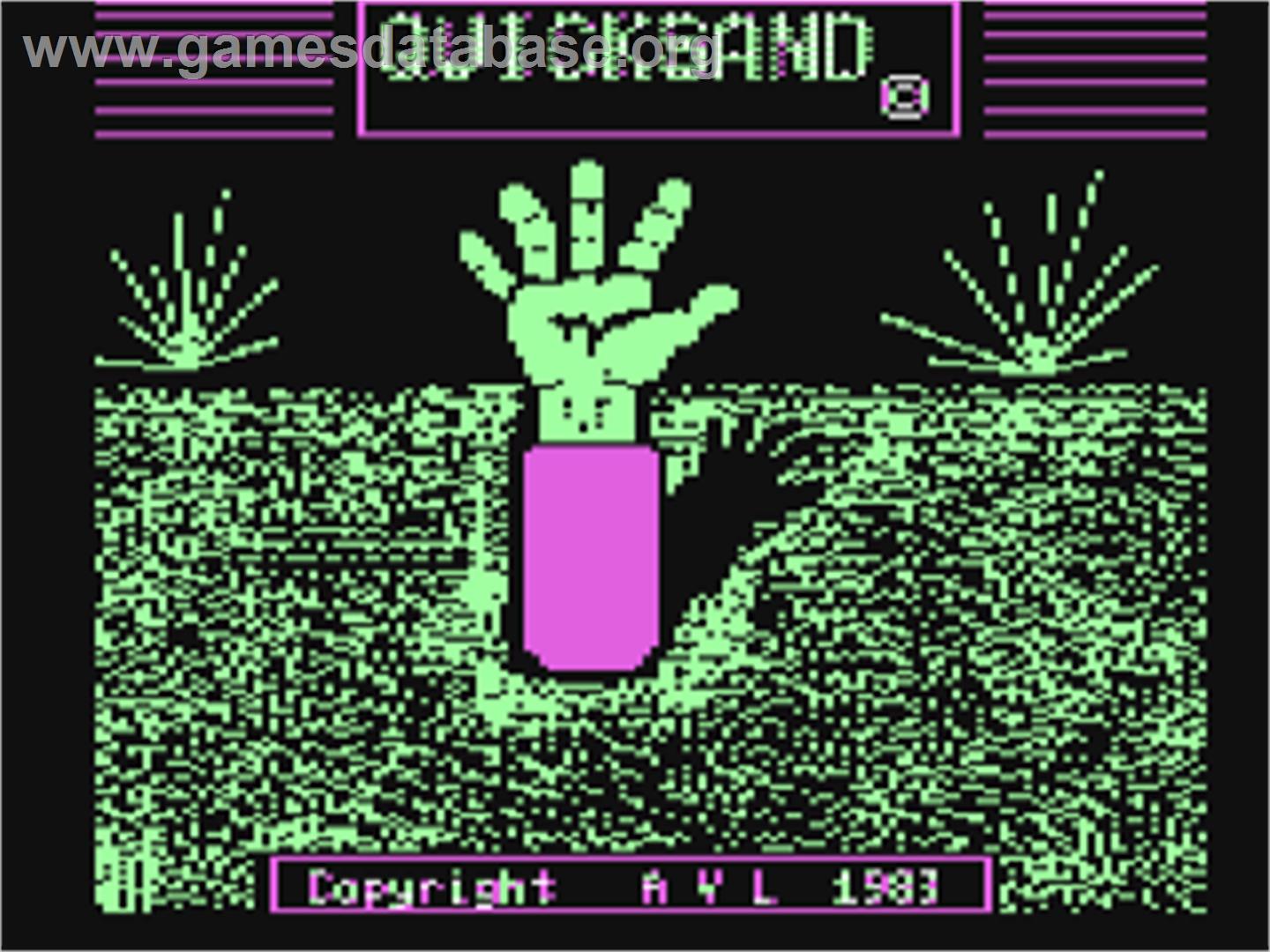 Quicksand - Commodore 64 - Artwork - Title Screen