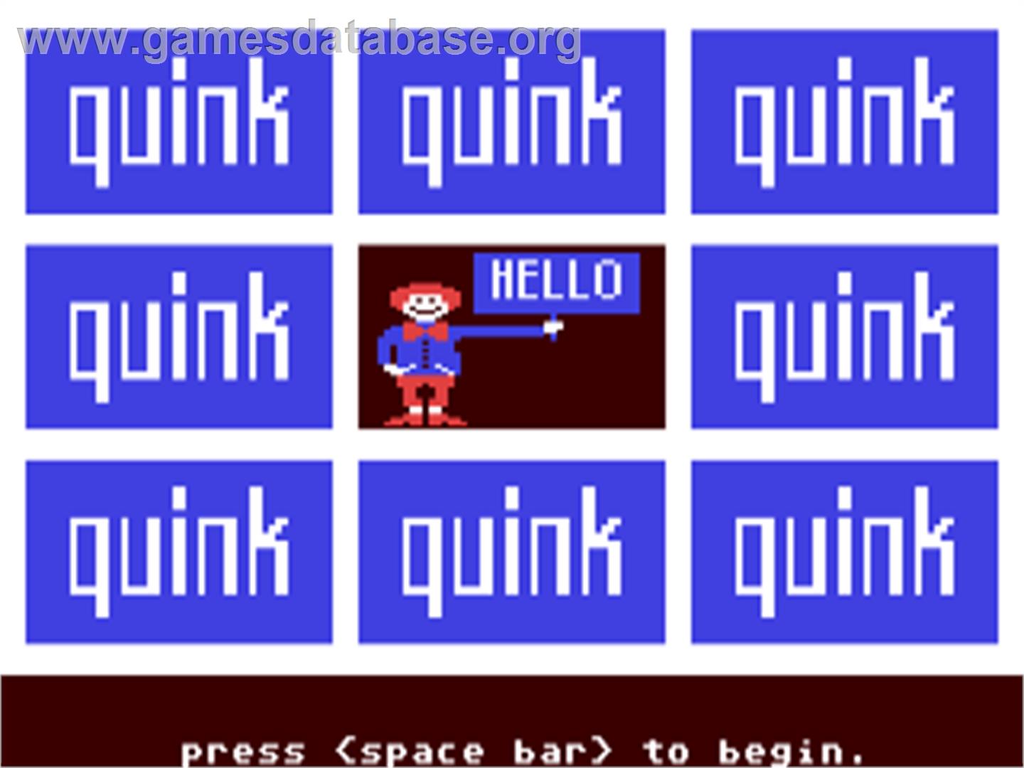 Quink - Commodore 64 - Artwork - Title Screen