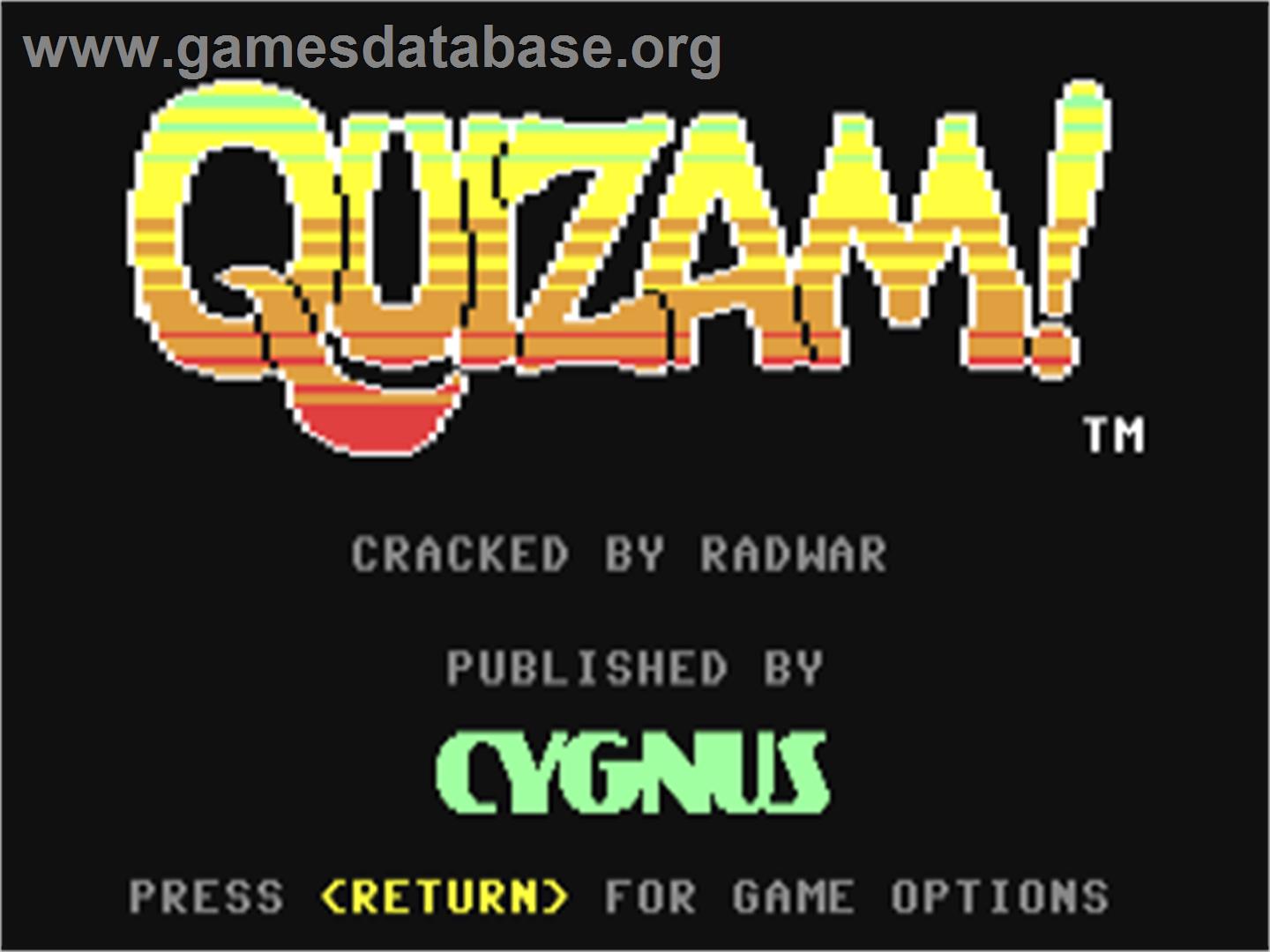 Quizam! - Commodore 64 - Artwork - Title Screen