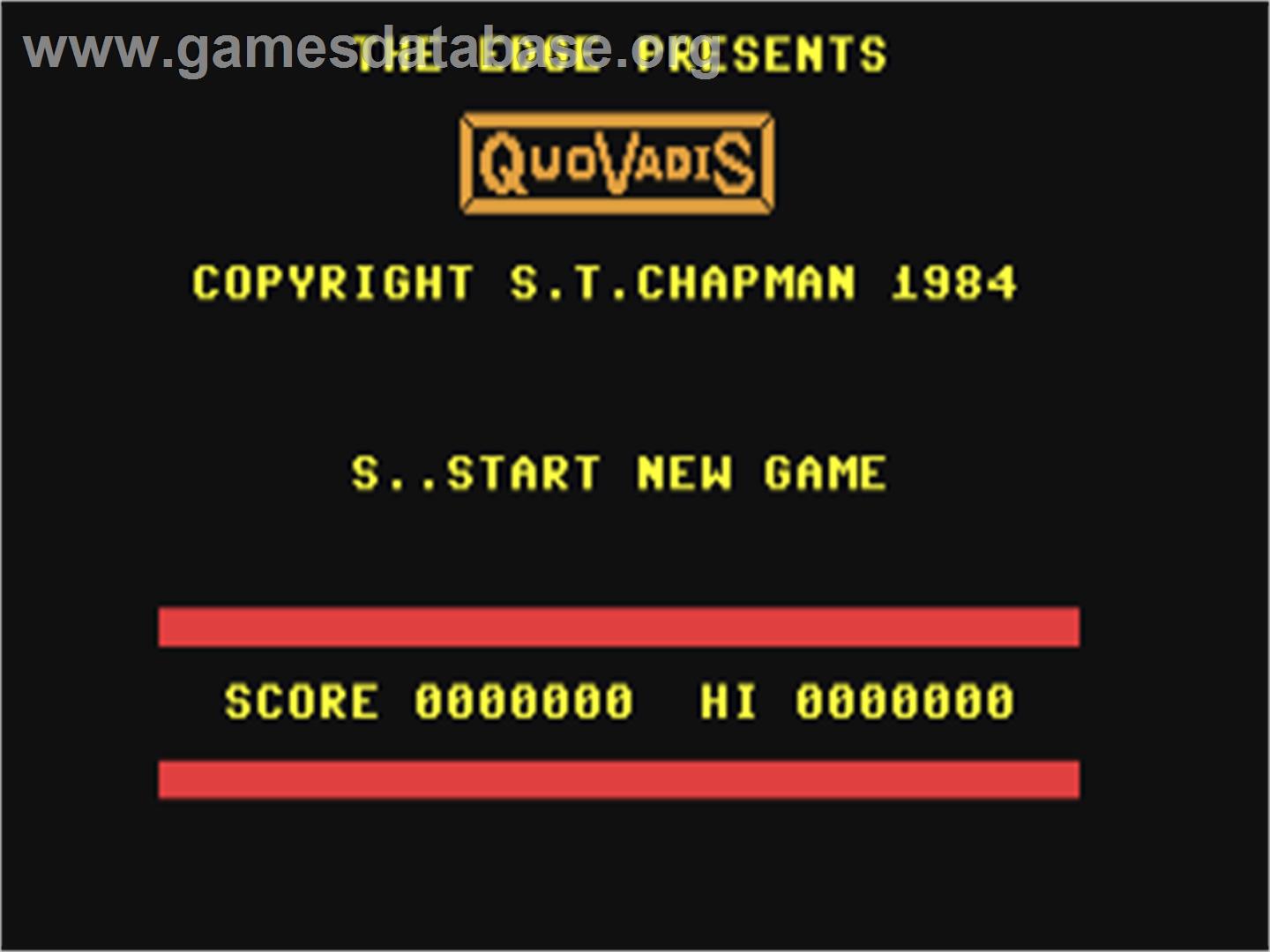 Quo Vadis - Commodore 64 - Artwork - Title Screen