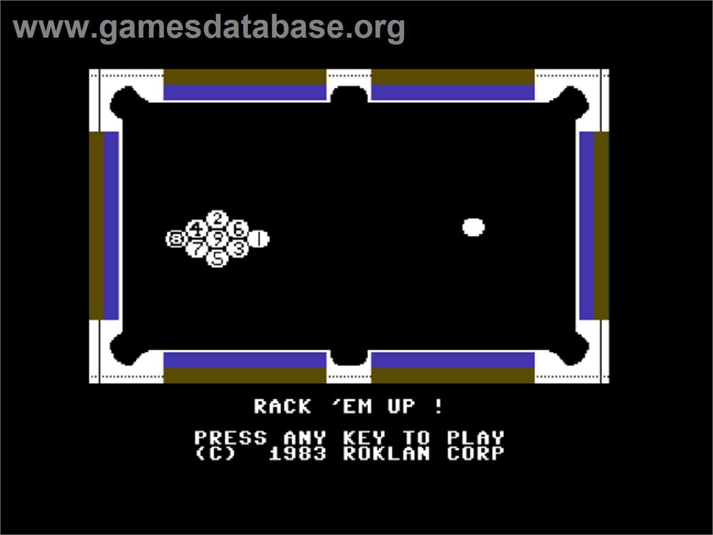 Rack 'em Up! - Commodore 64 - Artwork - Title Screen