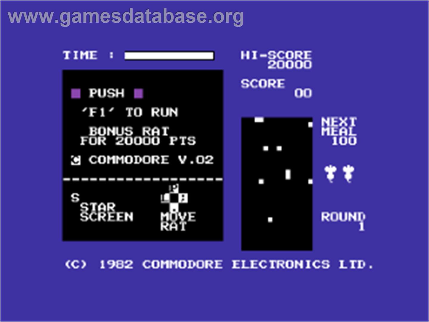 Radar Rat Race - Commodore 64 - Artwork - Title Screen