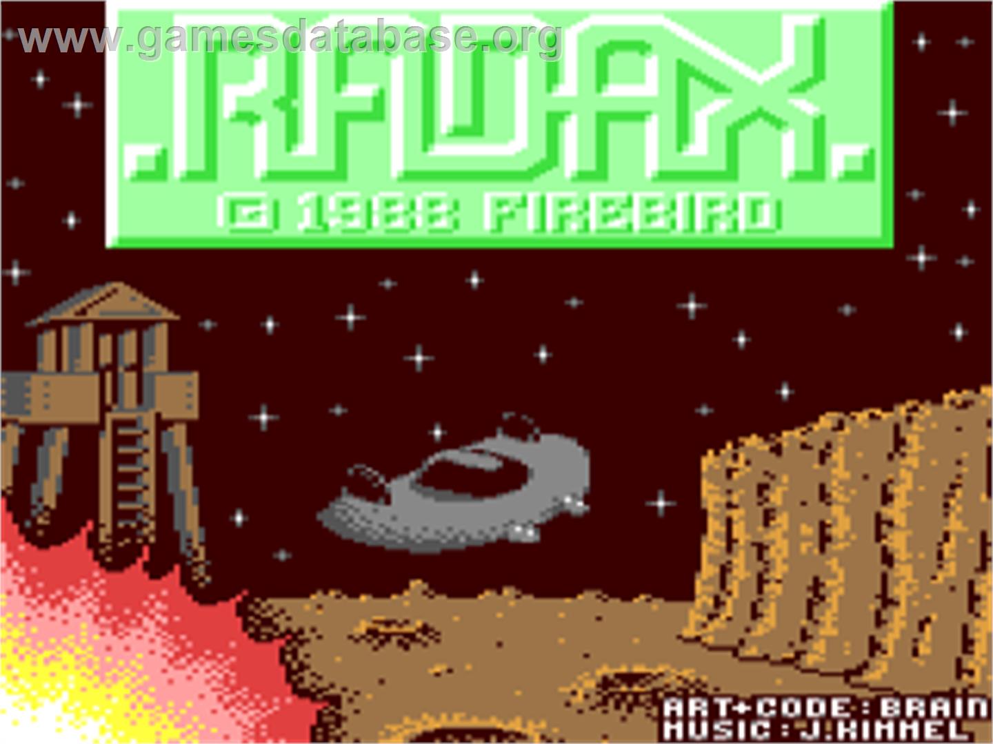 Radax - Commodore 64 - Artwork - Title Screen