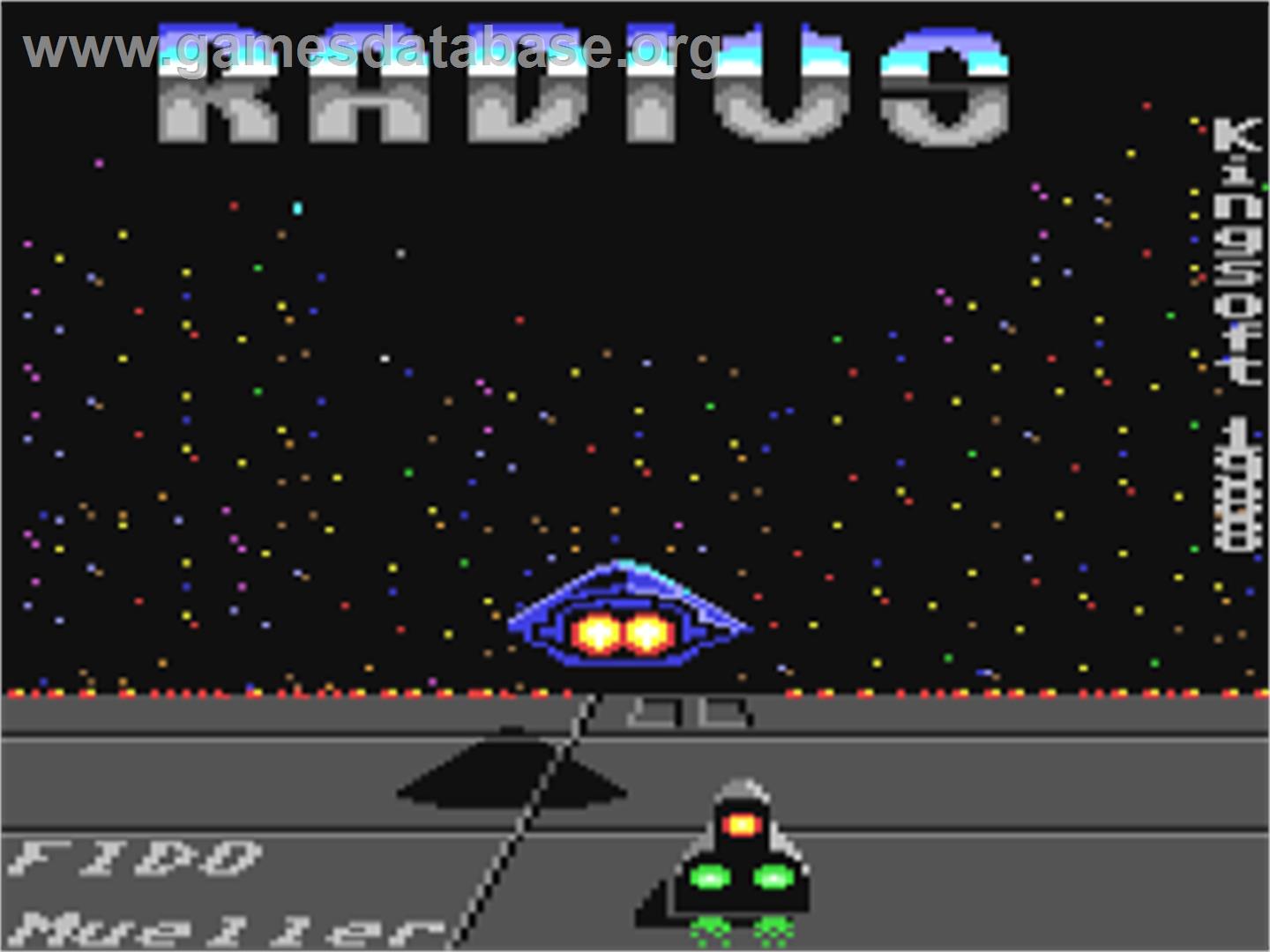 Radius (Kingsoft) - Commodore 64 - Artwork - Title Screen