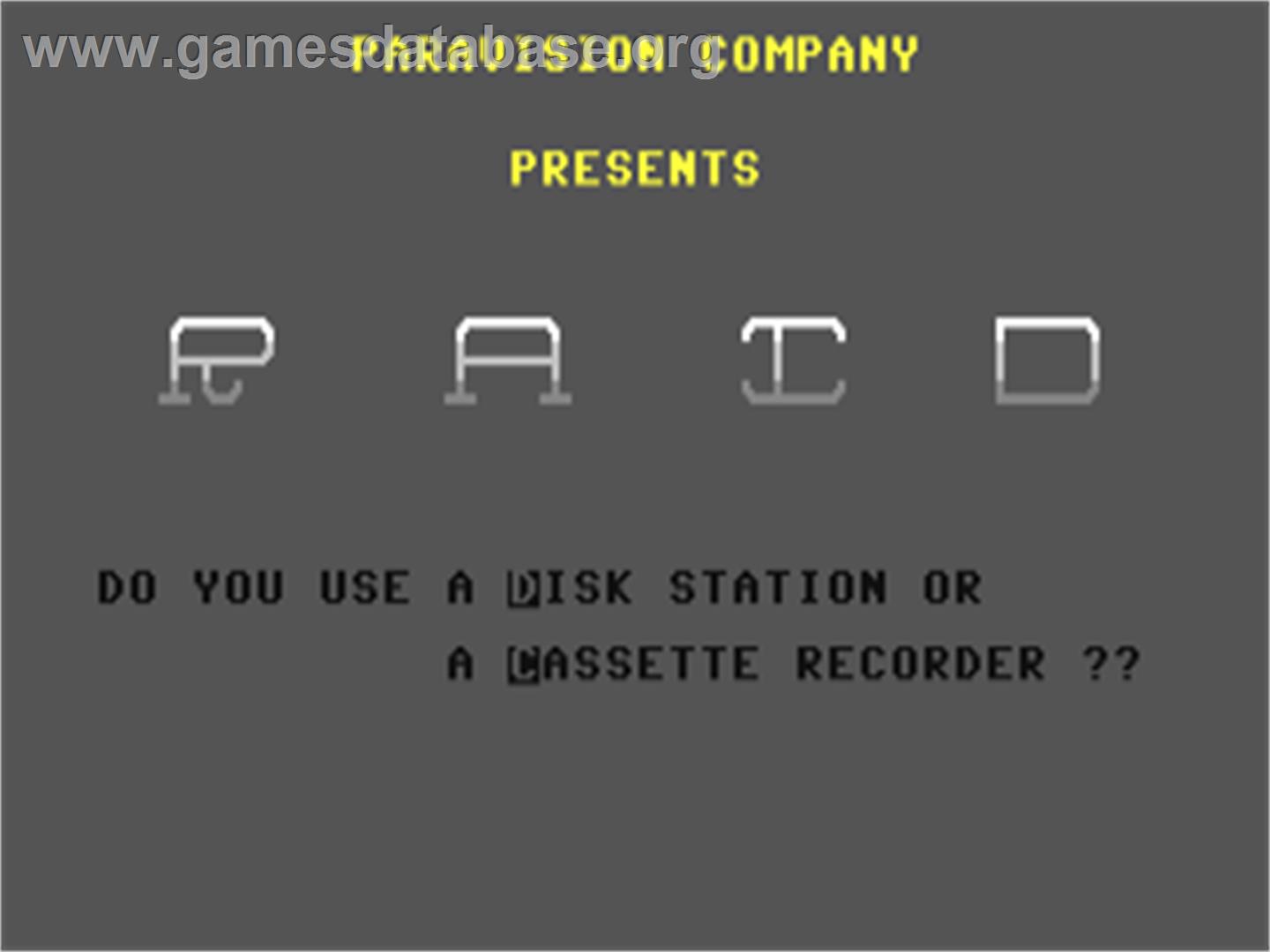 Raid - Commodore 64 - Artwork - Title Screen