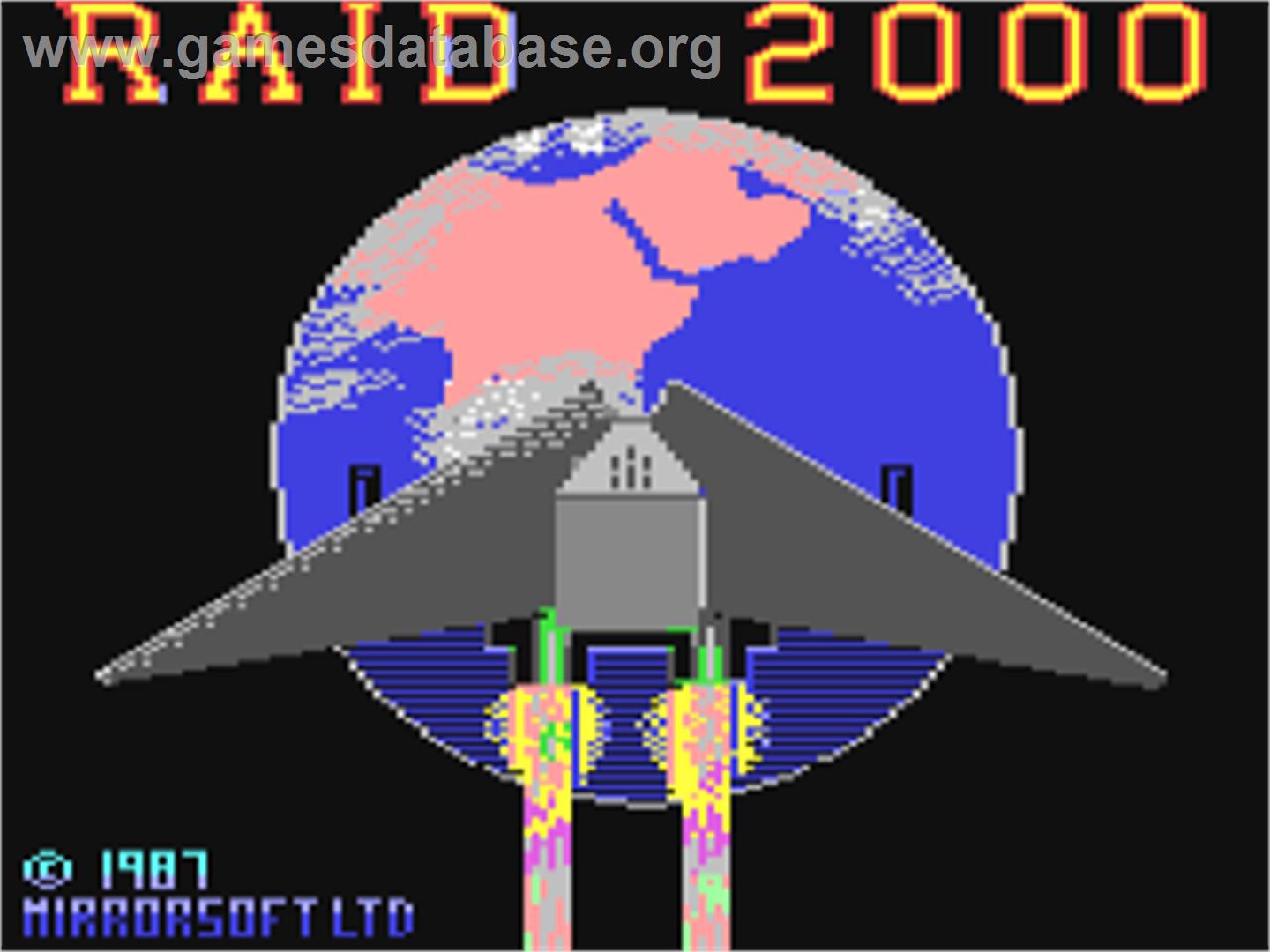 Raid 2000 - Commodore 64 - Artwork - Title Screen