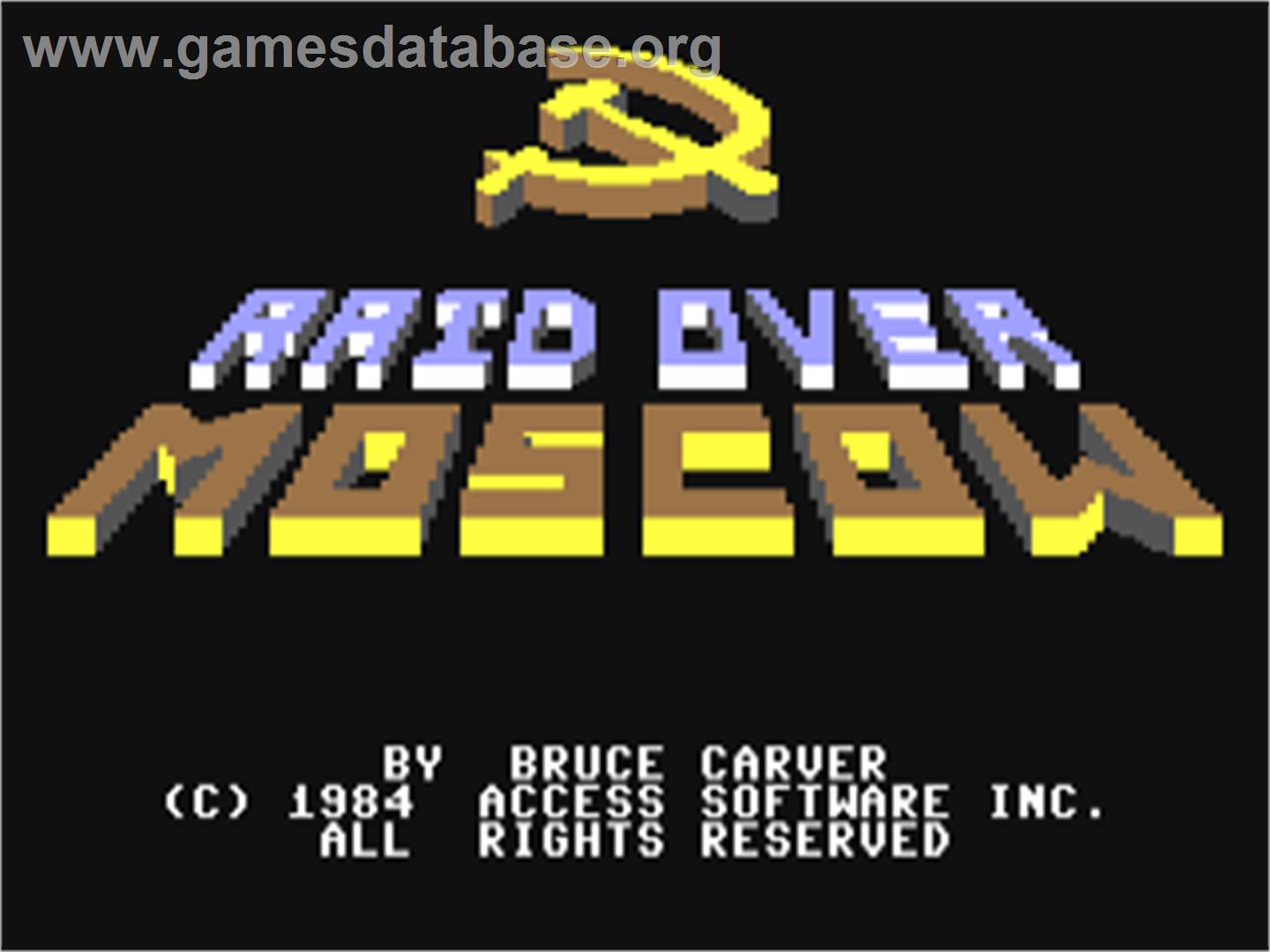 Raid Over Moscow - Commodore 64 - Artwork - Title Screen