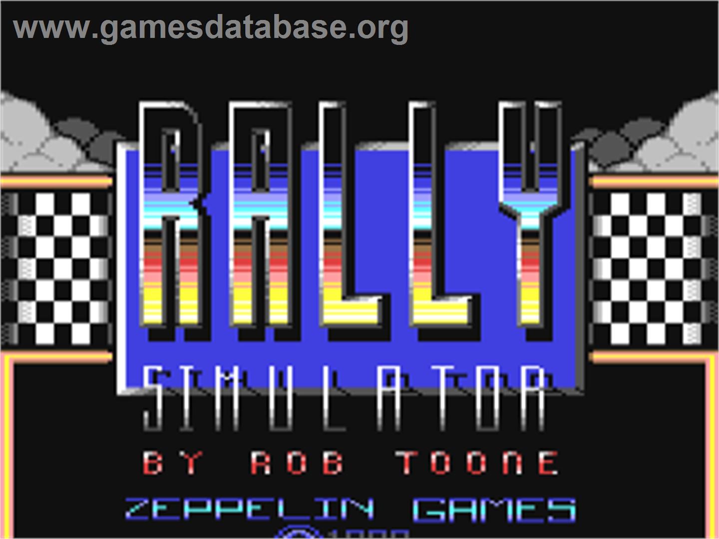 Rally Simulator - Commodore 64 - Artwork - Title Screen