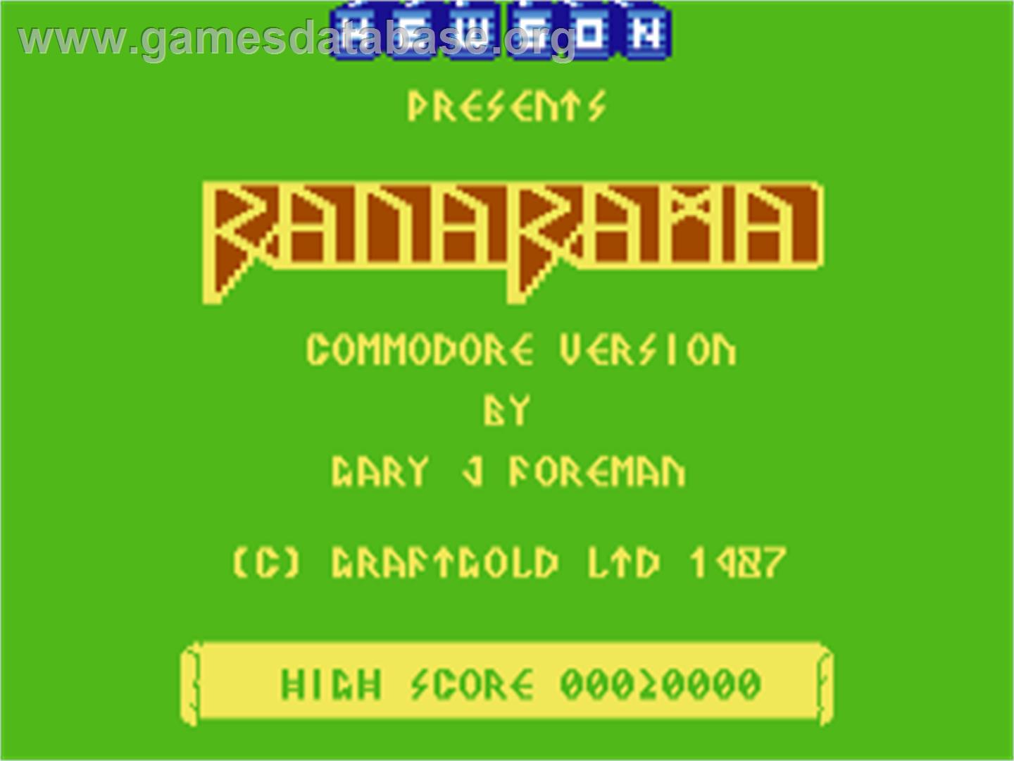 Rana Rama - Commodore 64 - Artwork - Title Screen