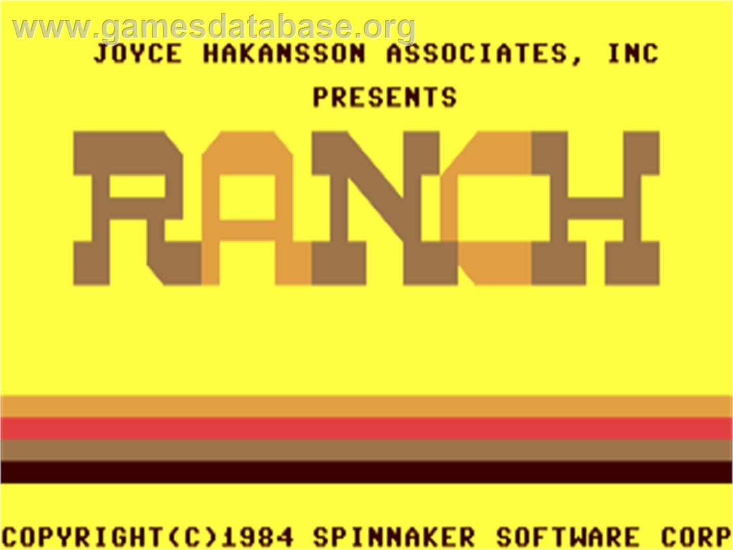 Ranch - Commodore 64 - Artwork - Title Screen