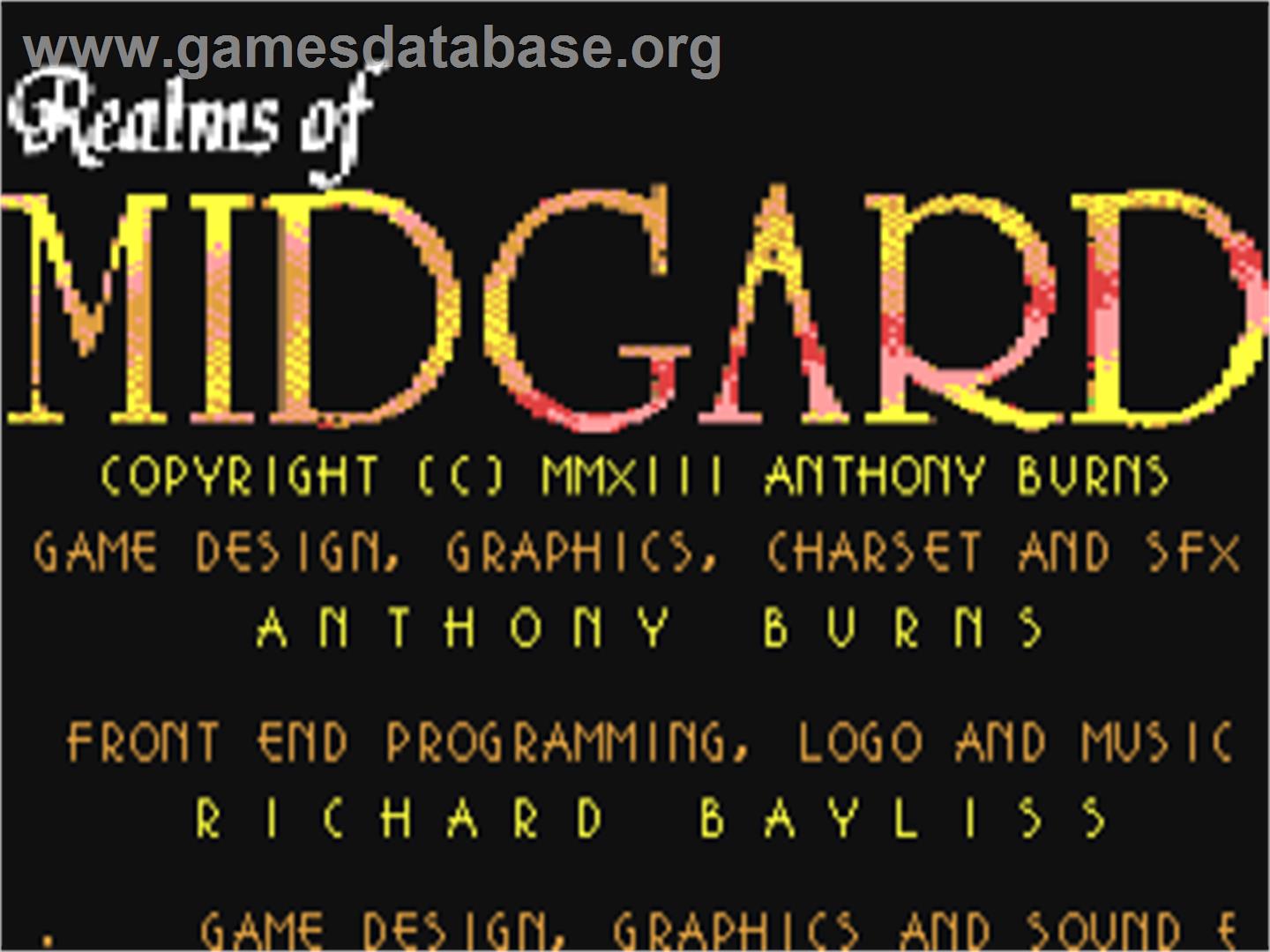 Realms Of Midgard - Commodore 64 - Artwork - Title Screen