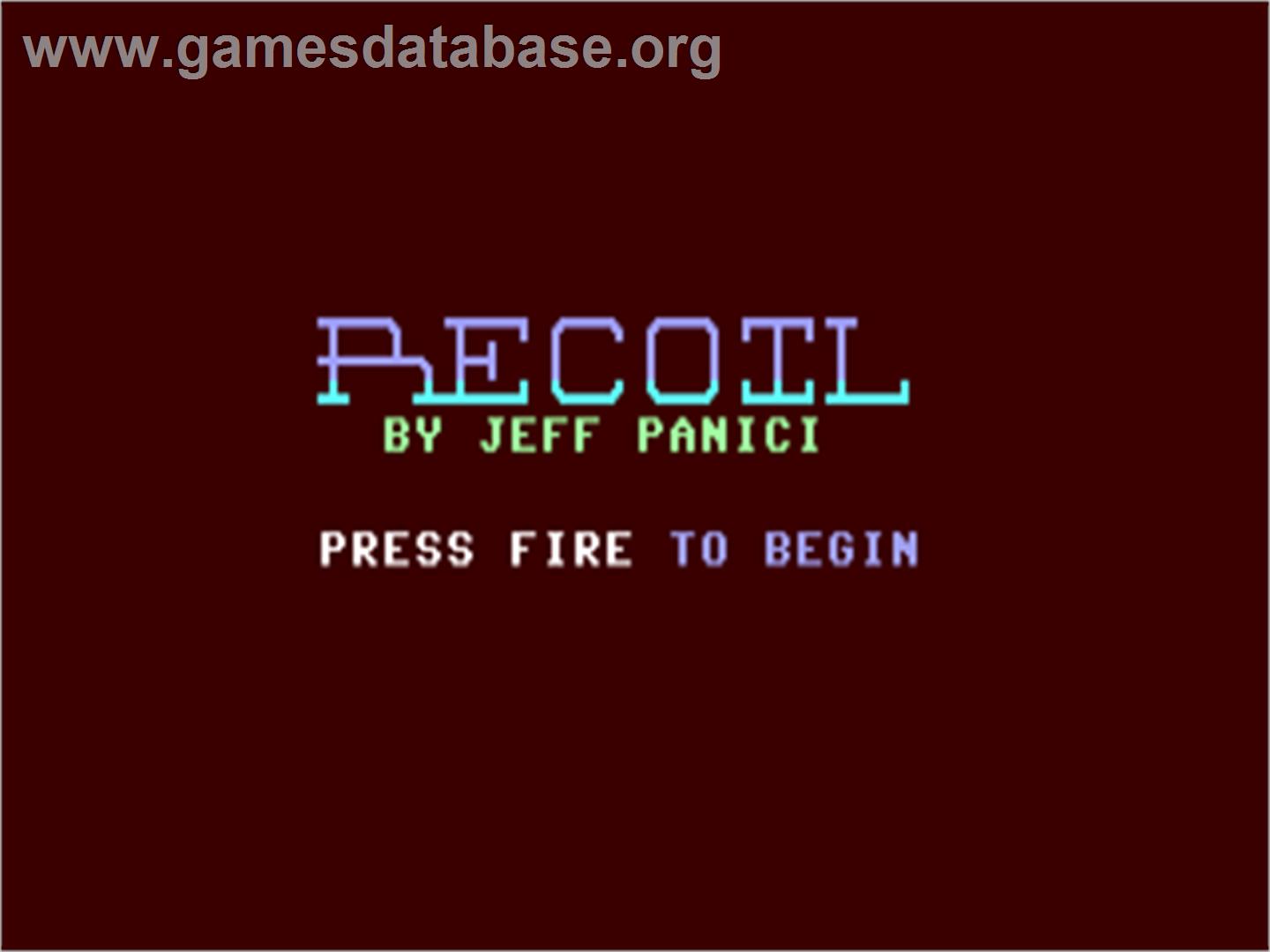 Recoil - Commodore 64 - Artwork - Title Screen