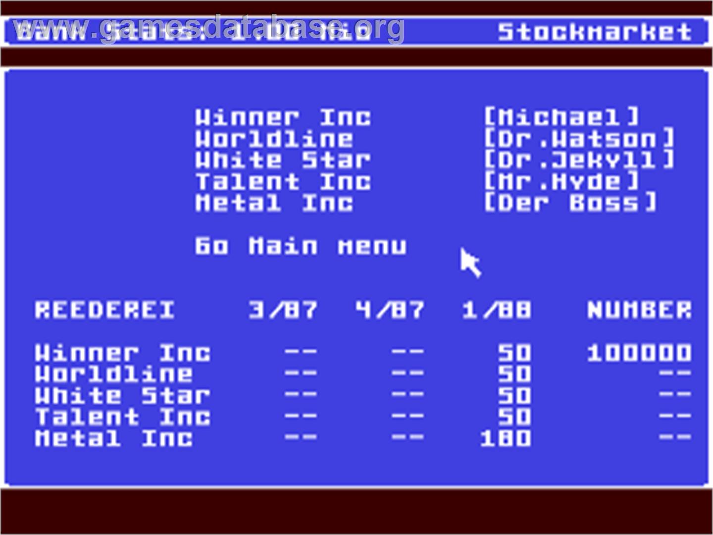 Reederei - Commodore 64 - Artwork - Title Screen
