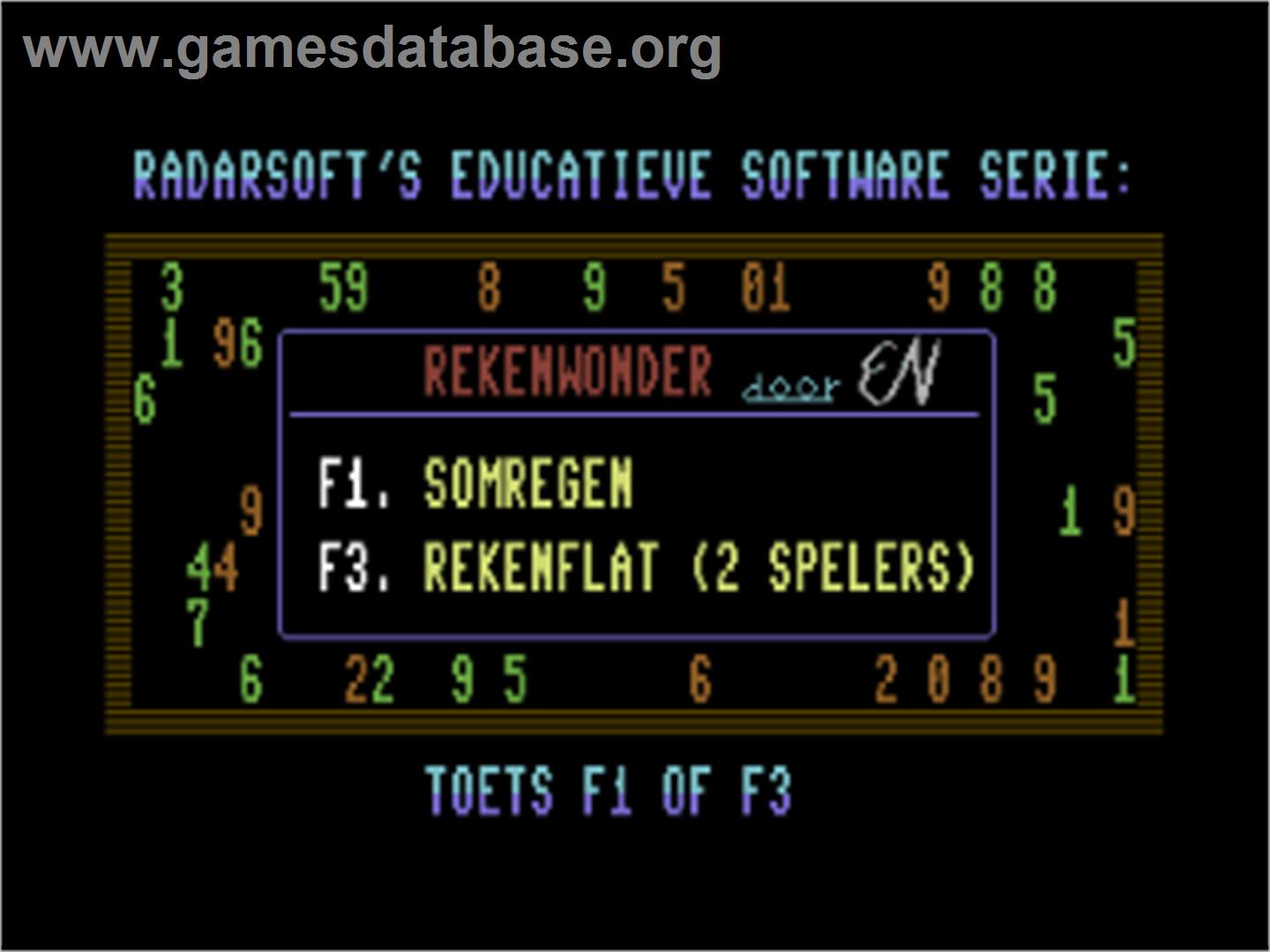 Rekenwonder - Commodore 64 - Artwork - Title Screen