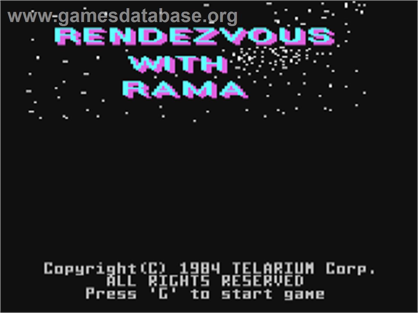 Rendezvous With Rama - Commodore 64 - Artwork - Title Screen