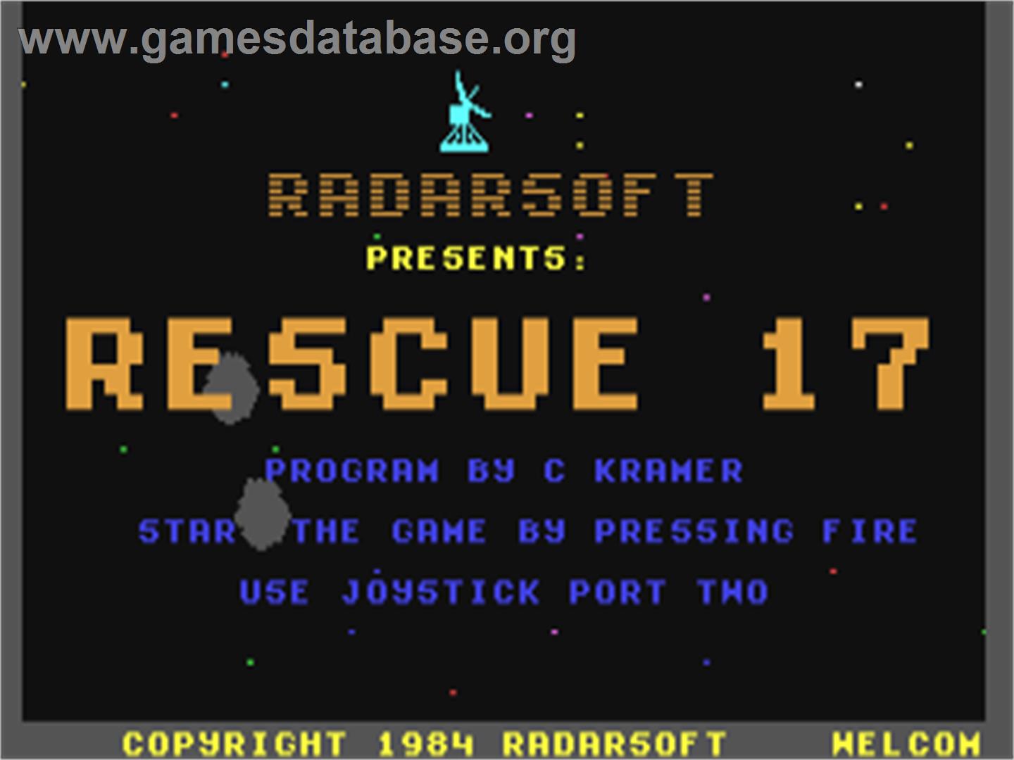 Rescue 17 - Commodore 64 - Artwork - Title Screen