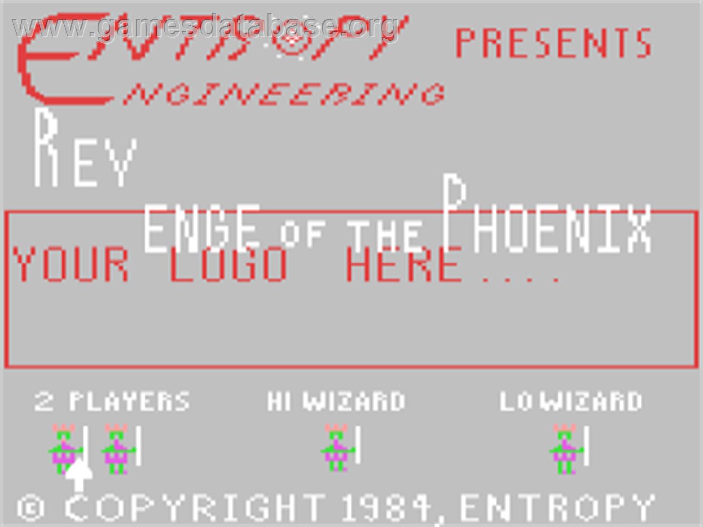 Revenge Of The Phoenix - Commodore 64 - Artwork - Title Screen