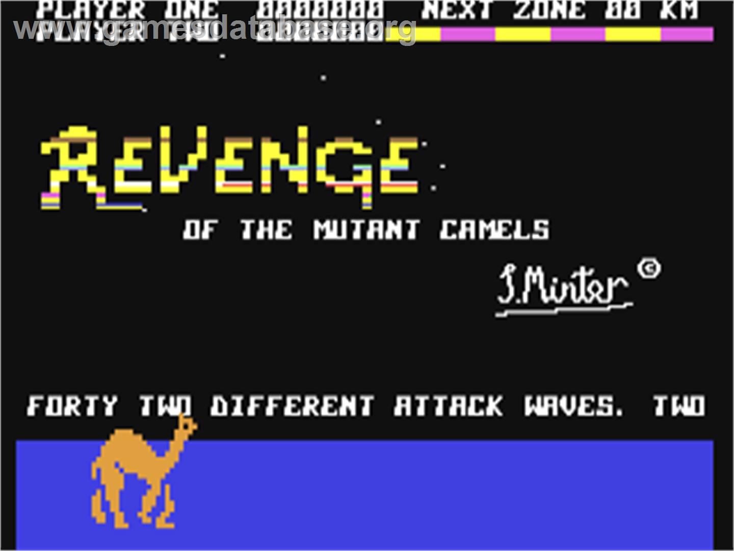 Revenge of the Mutant Camels - Commodore 64 - Artwork - Title Screen