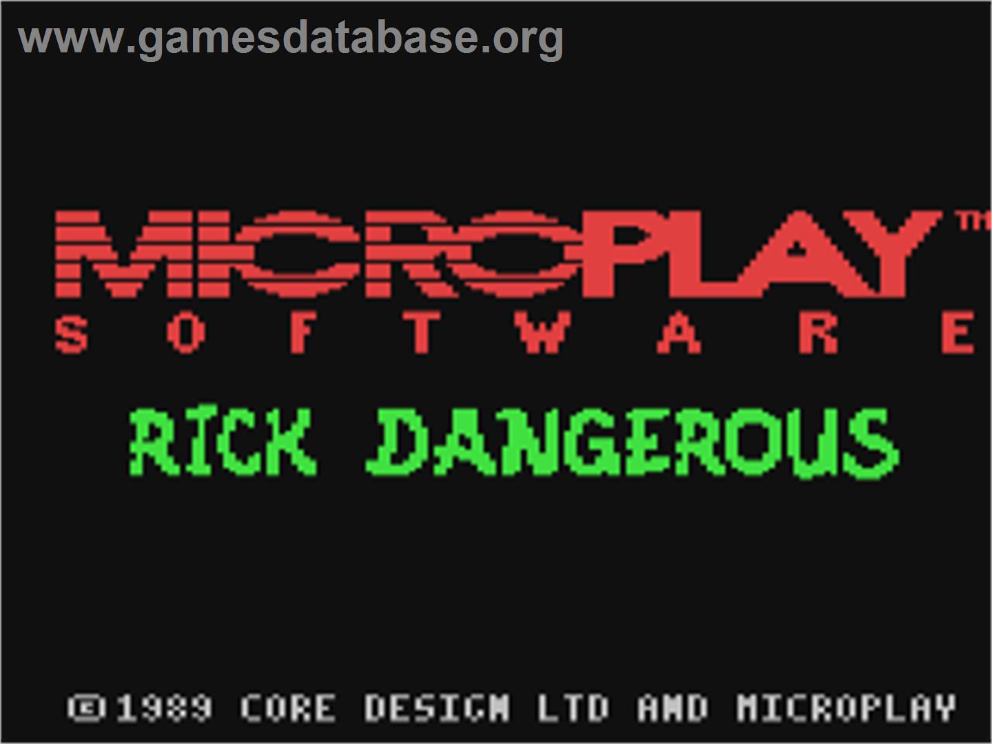 Rick Dangerous - Commodore 64 - Artwork - Title Screen