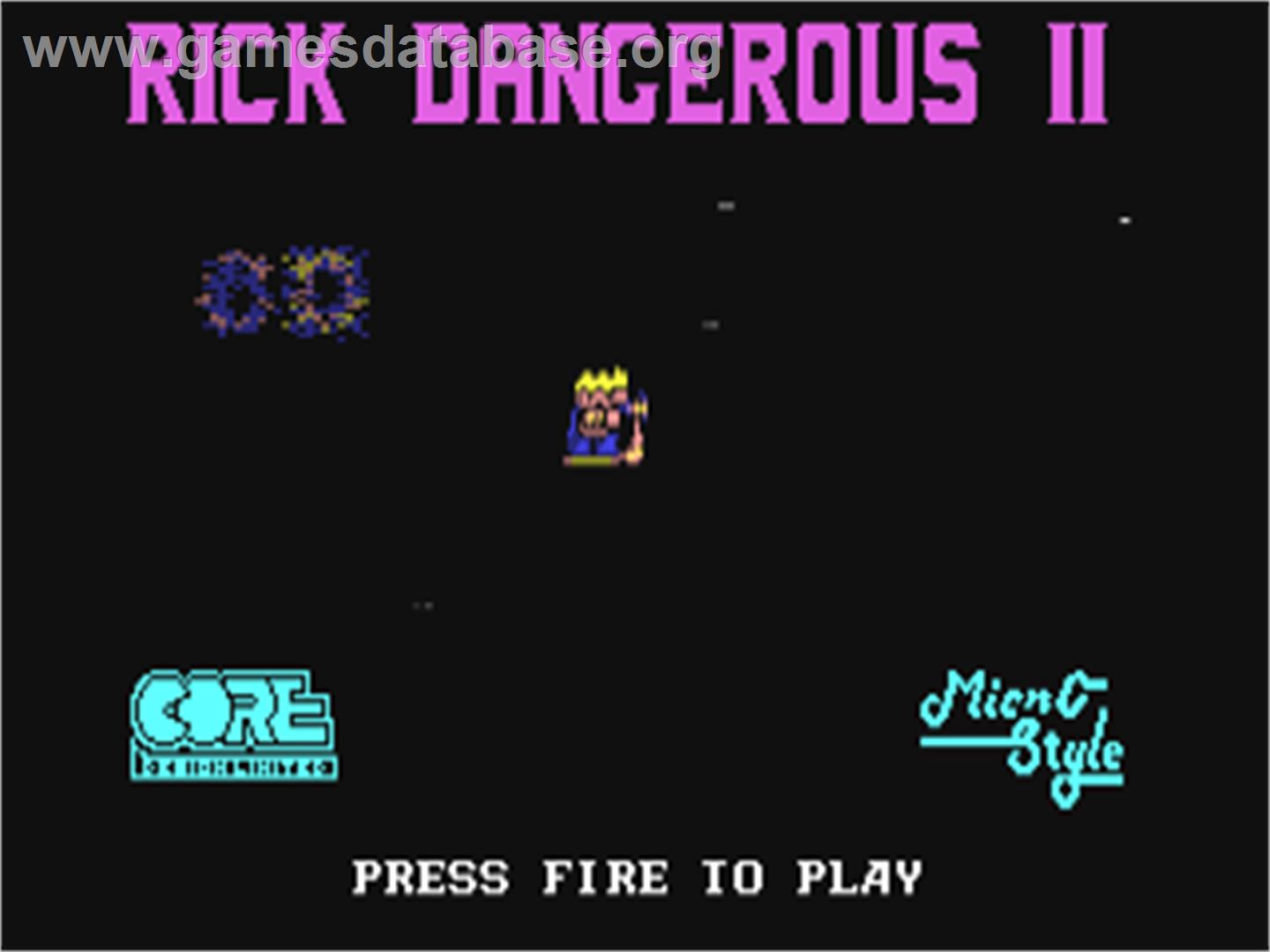 Rick Dangerous II - Commodore 64 - Artwork - Title Screen