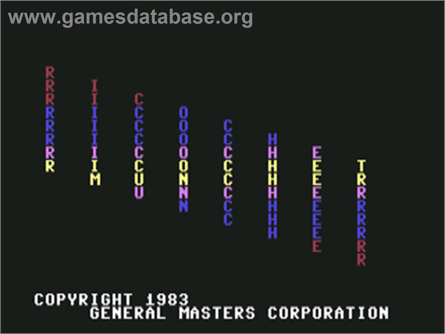 Ricochet Muncher - Commodore 64 - Artwork - Title Screen