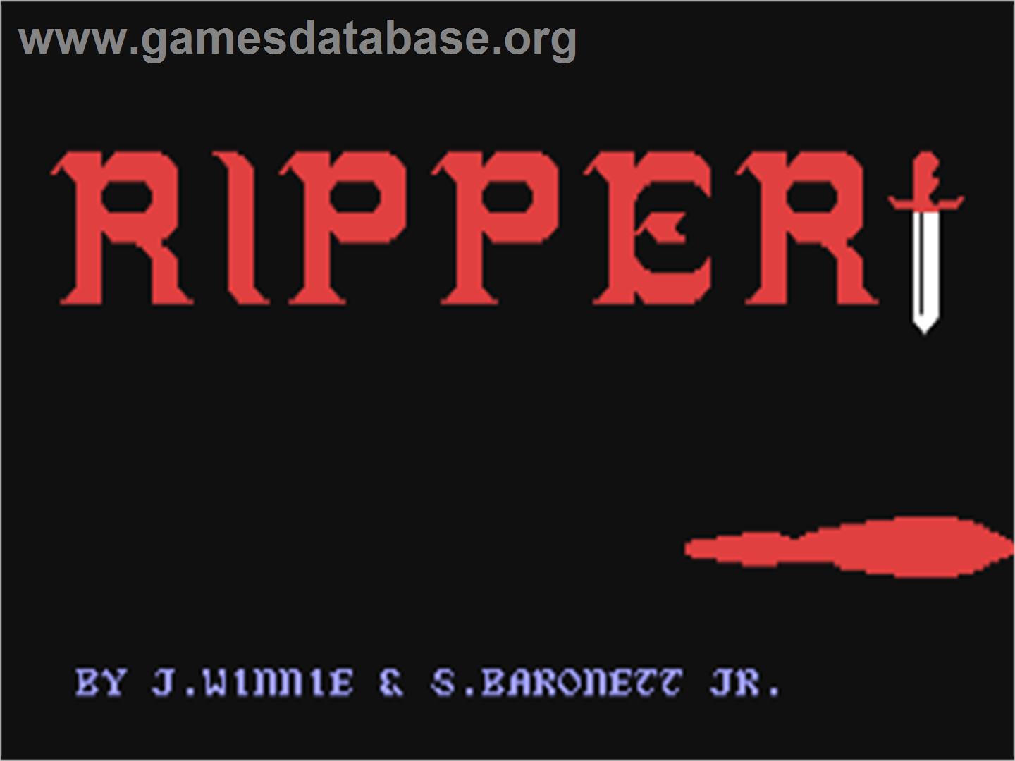 Ripper! - Commodore 64 - Artwork - Title Screen