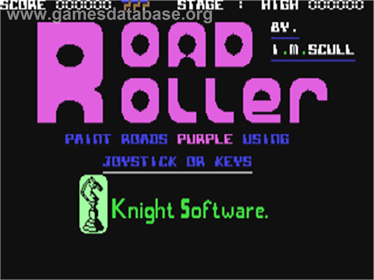 Road Roller - Commodore 64 - Artwork - Title Screen