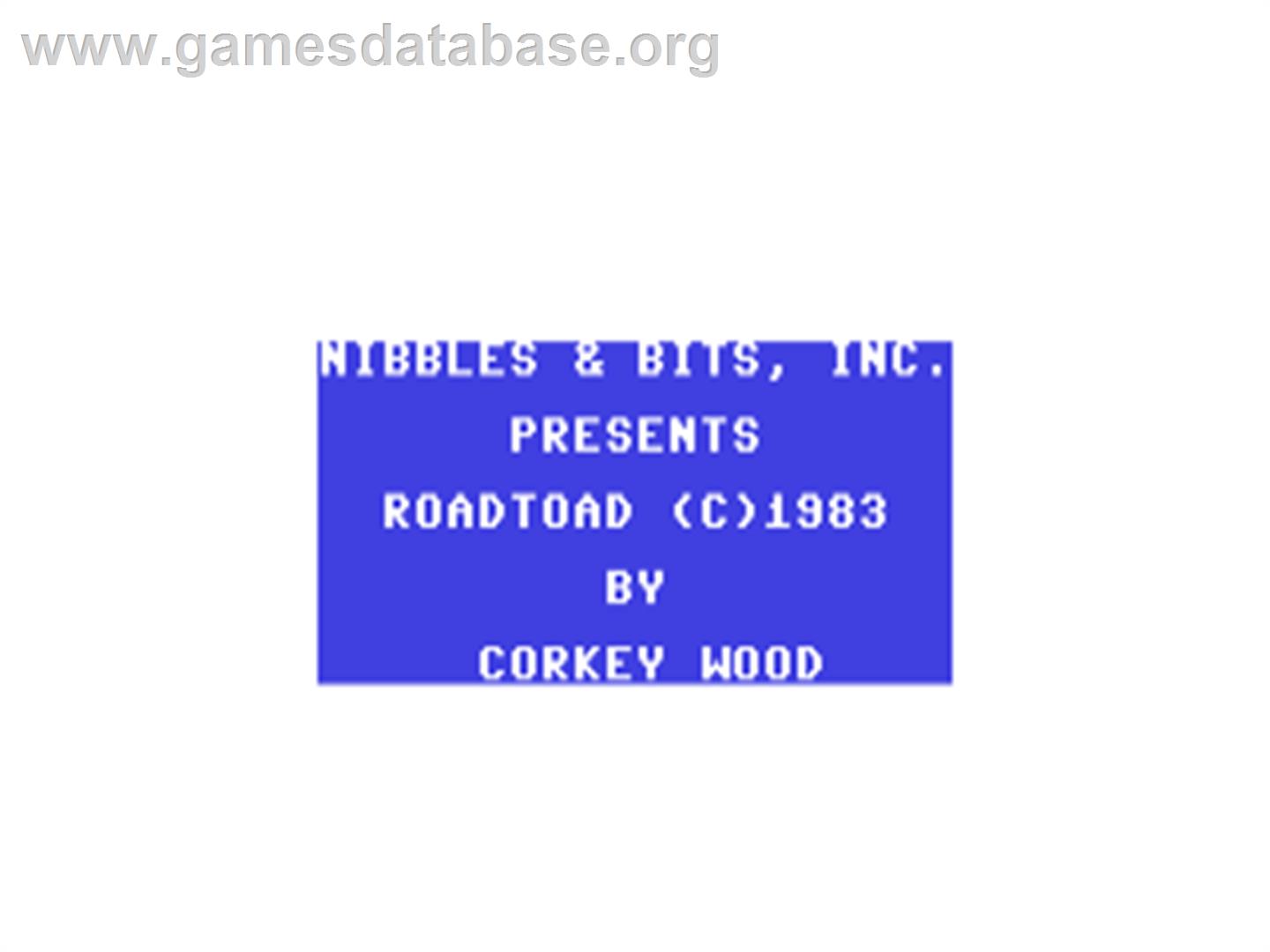 Roadtoad - Commodore 64 - Artwork - Title Screen