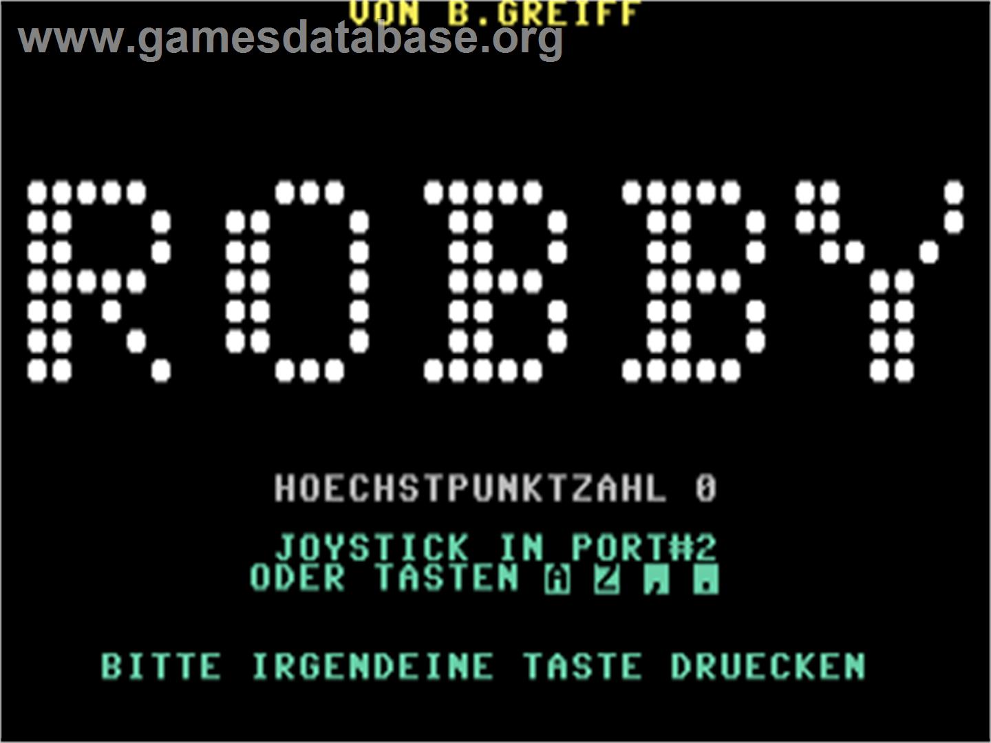 Robby - Commodore 64 - Artwork - Title Screen