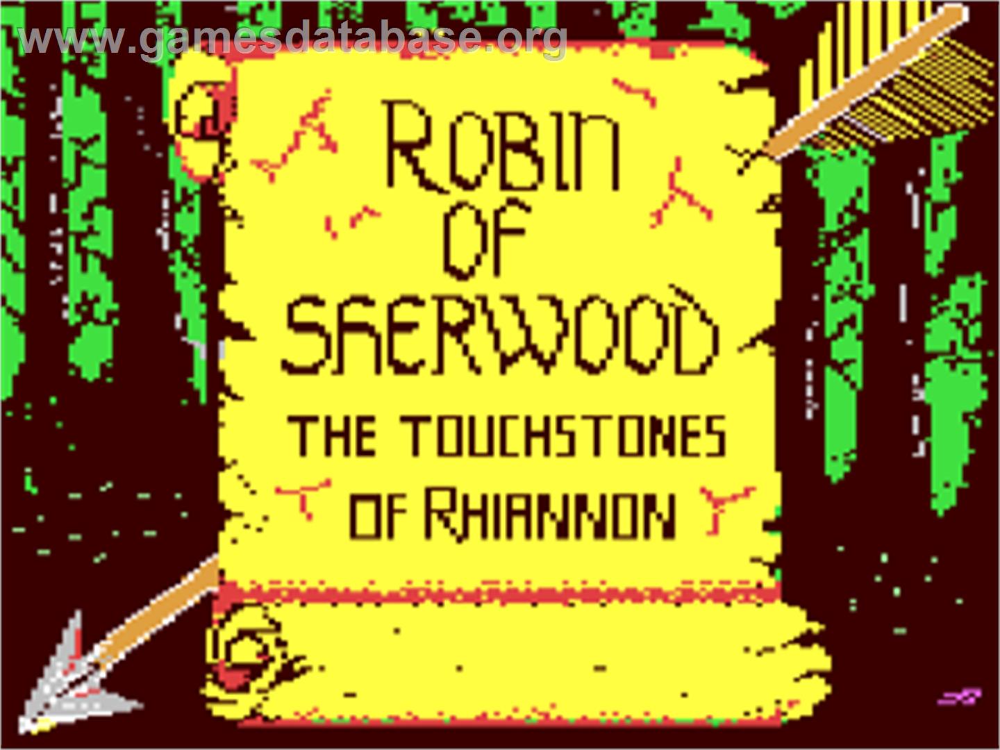 Robin of Sherwood: The Touchstones of Rhiannon - Commodore 64 - Artwork - Title Screen