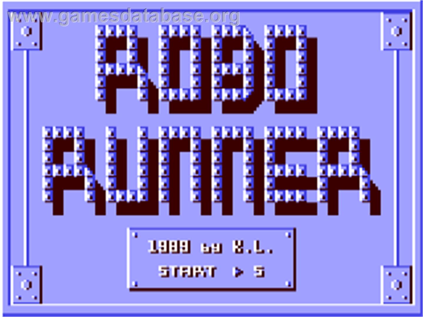 Robo Runner - Commodore 64 - Artwork - Title Screen