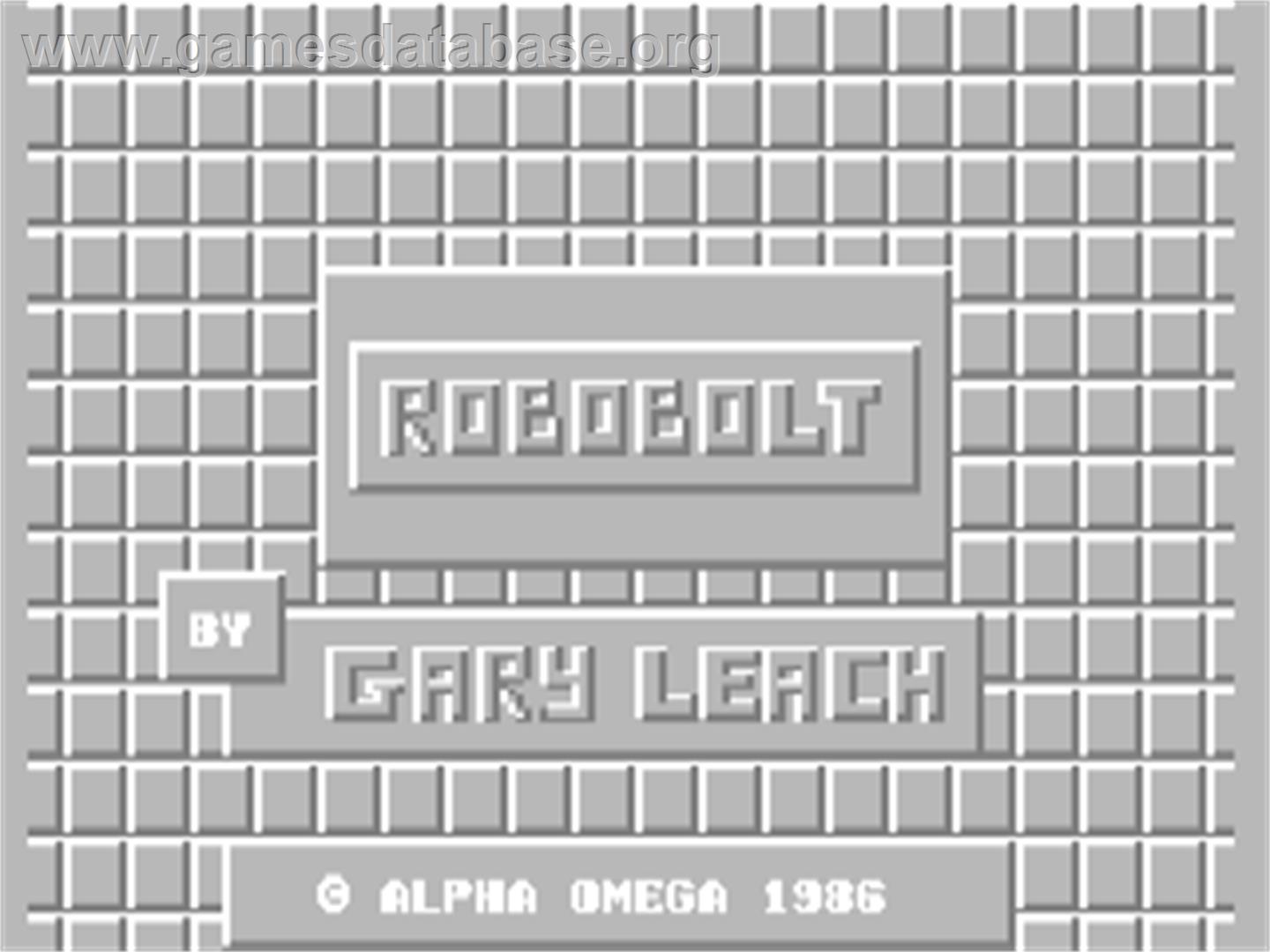 Robobolt - Commodore 64 - Artwork - Title Screen