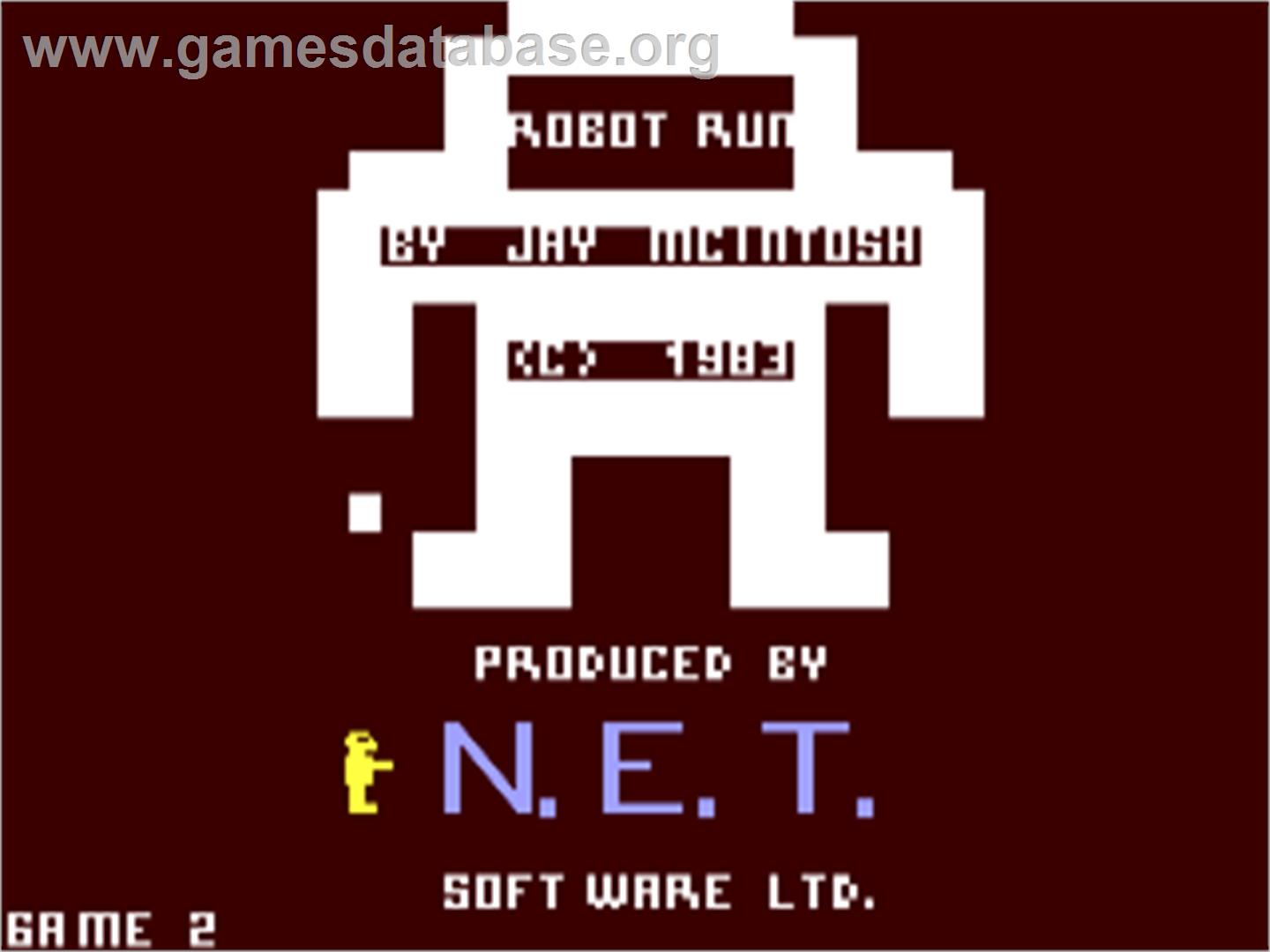 Robot Run - Commodore 64 - Artwork - Title Screen
